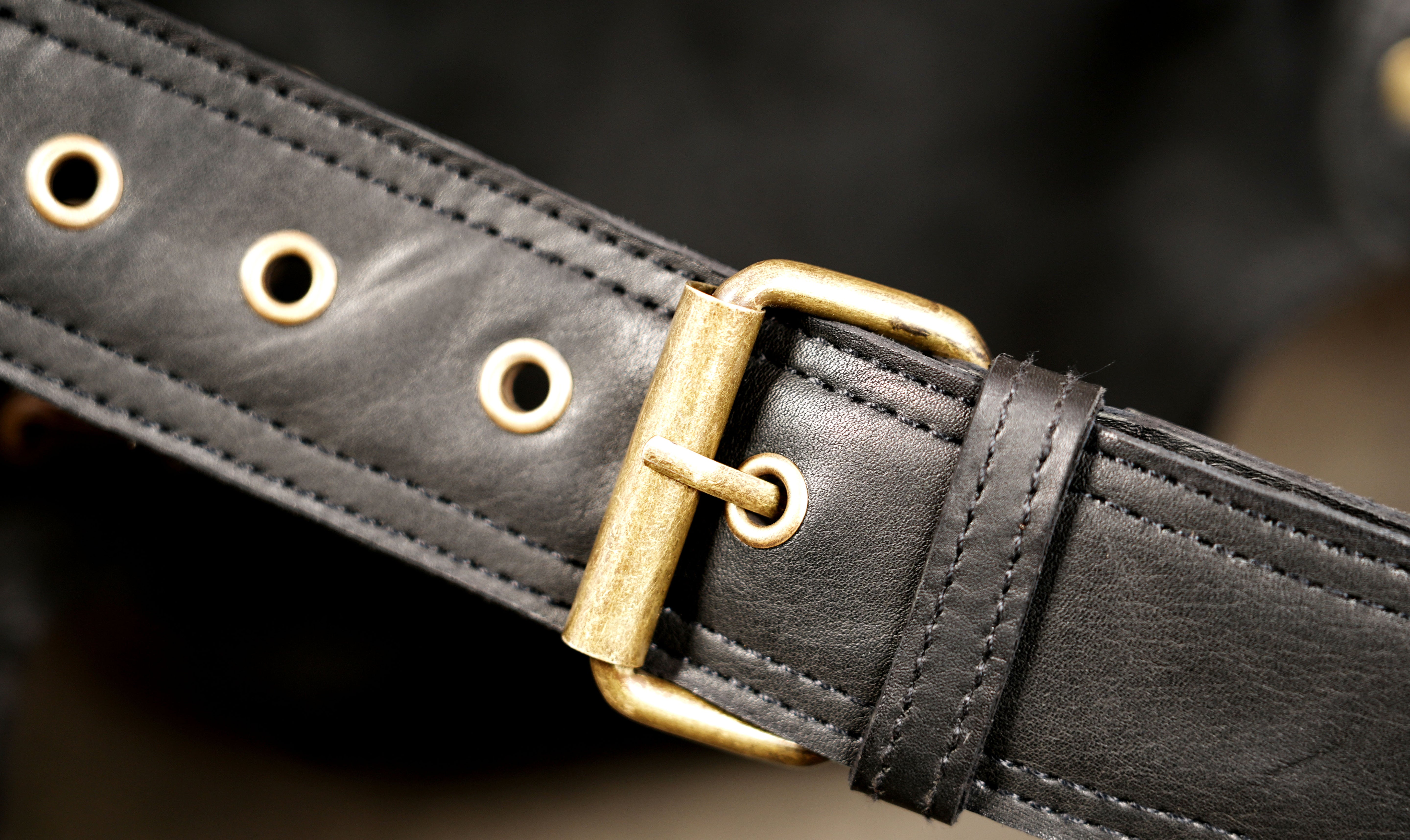 Boho leather hip belt with natural stone accent