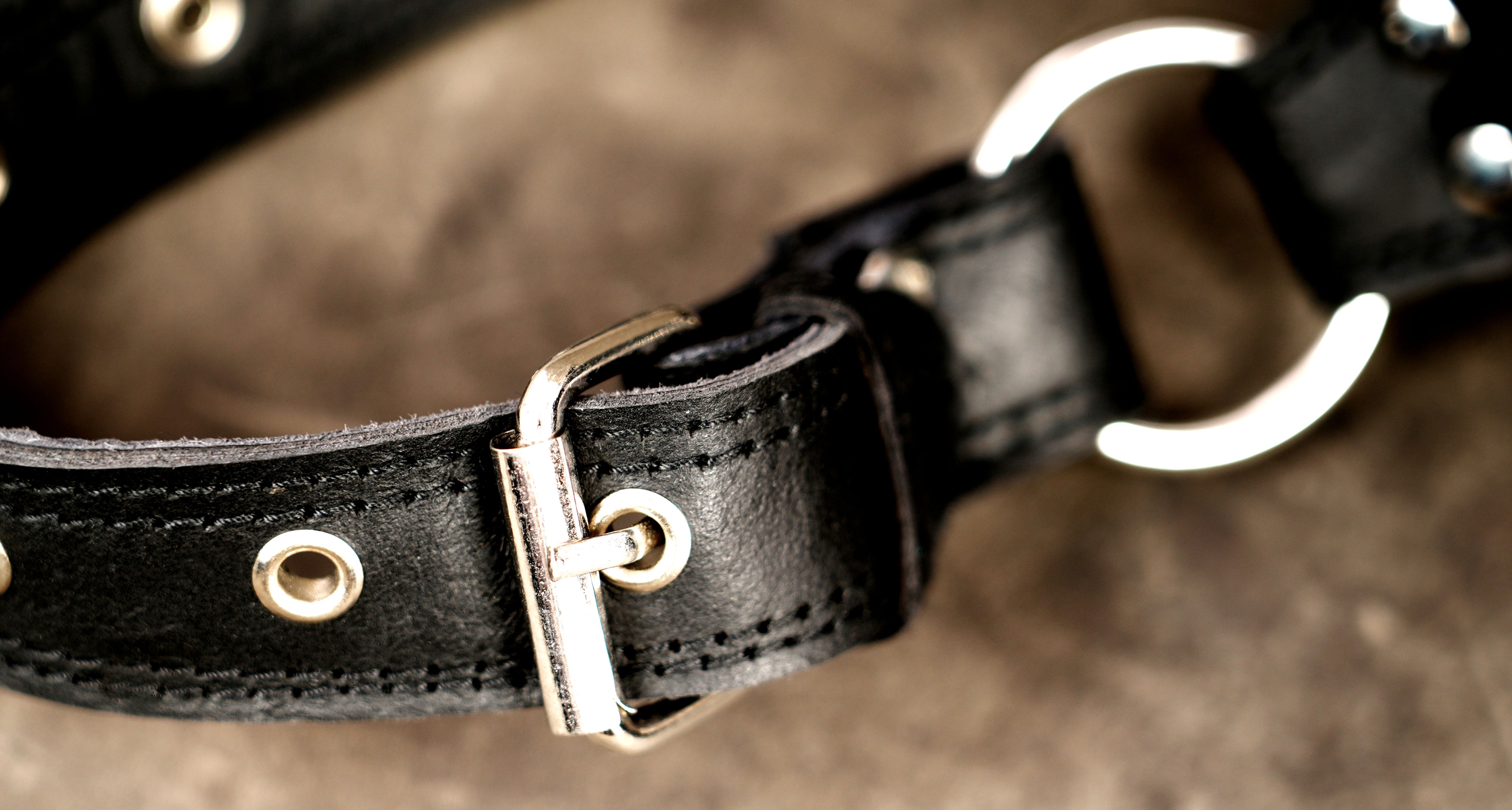 Artisan leather utility belt featuring labradorite stone and rivets