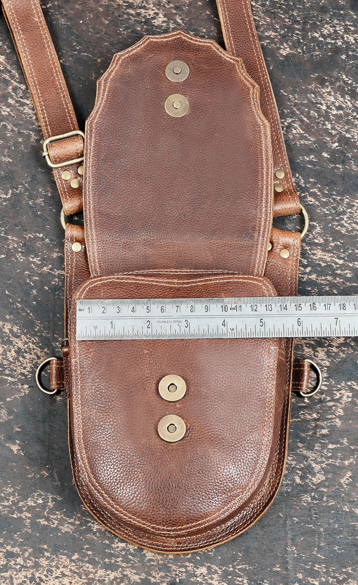 Handcrafted double pouch harness for rave outfits and alternative fashion