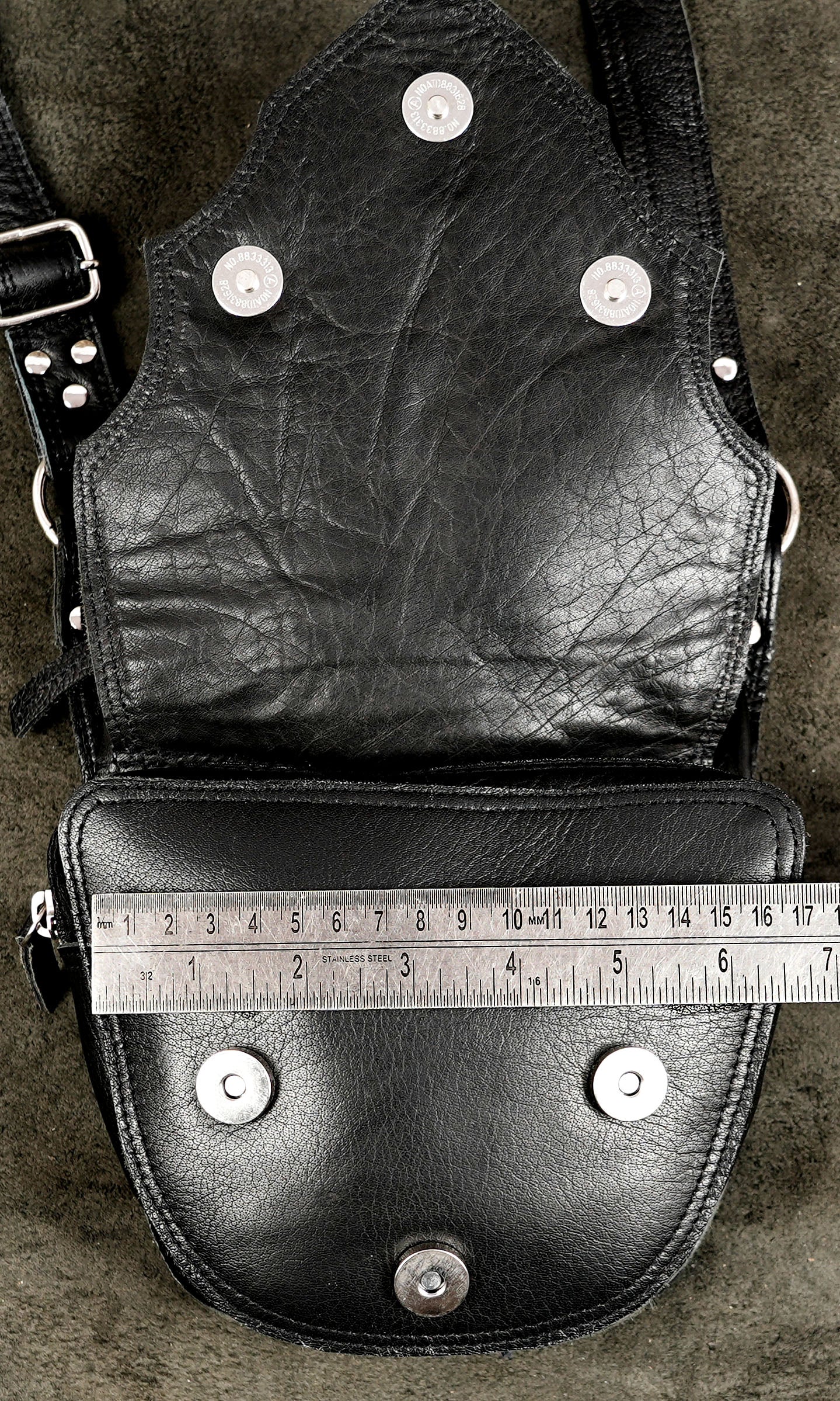 Black Leather Shoulder Holster Bag