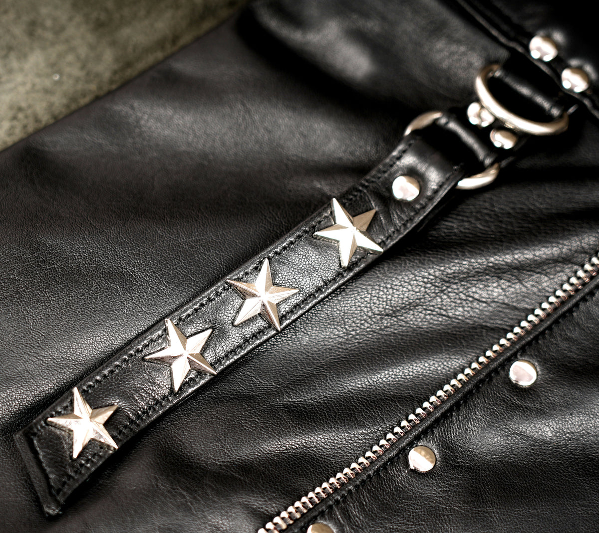 Black studded mini skirt for women’s alternative fashion