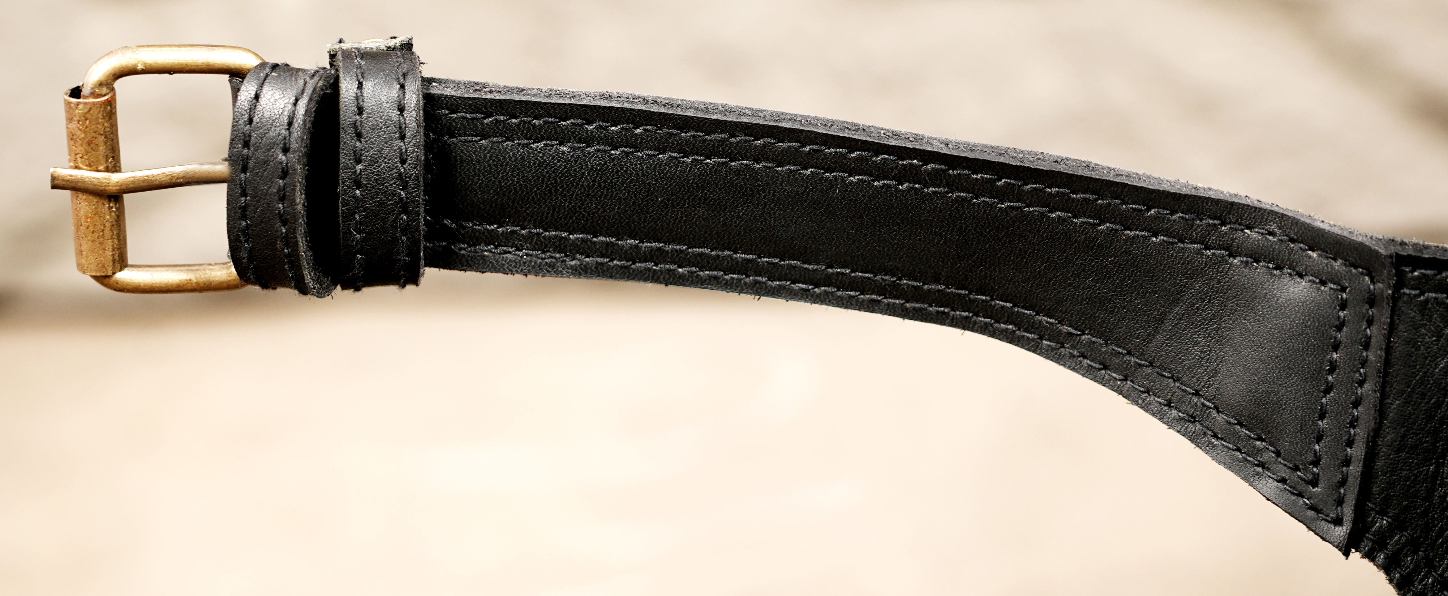 Bohemian leather waist bag with gemstone and brass details