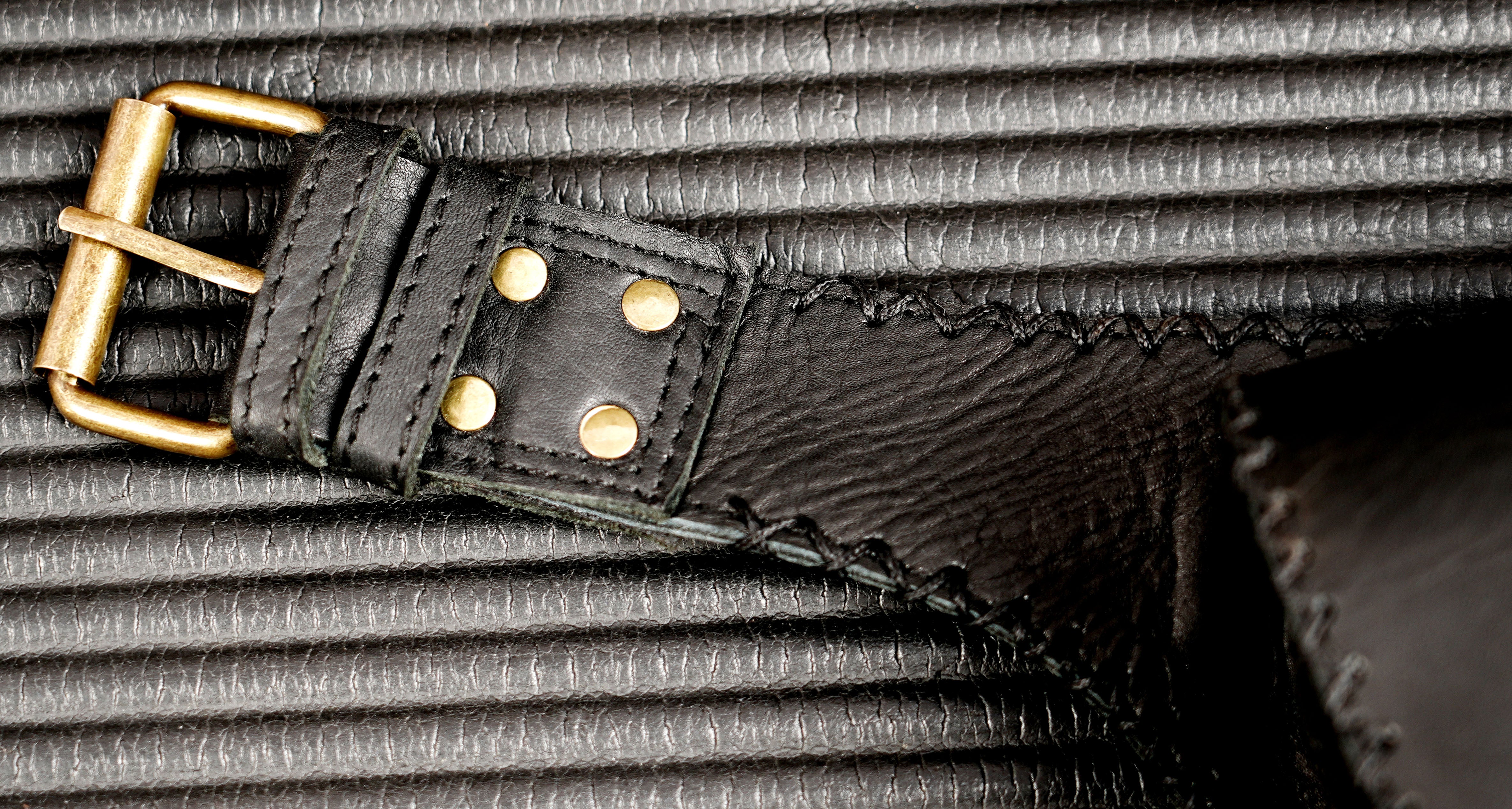 Boho gemstone belt pouch with antique brass embellishments
