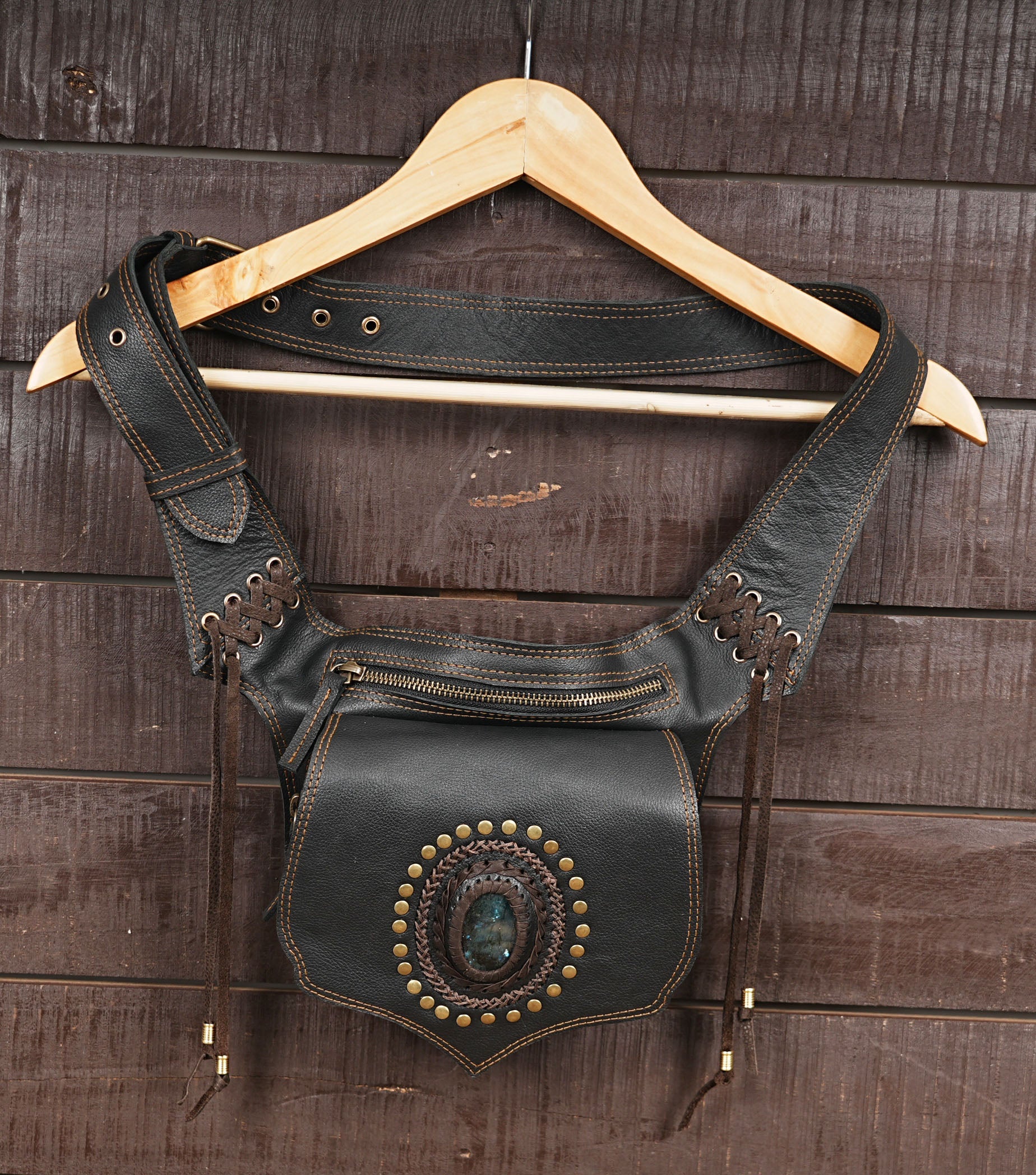 Handmade Leather Utility | Festival Pocket Belt | Travel Hip Belt | Leather belt pouch, Leather belt bag, Festival Fanny Pack