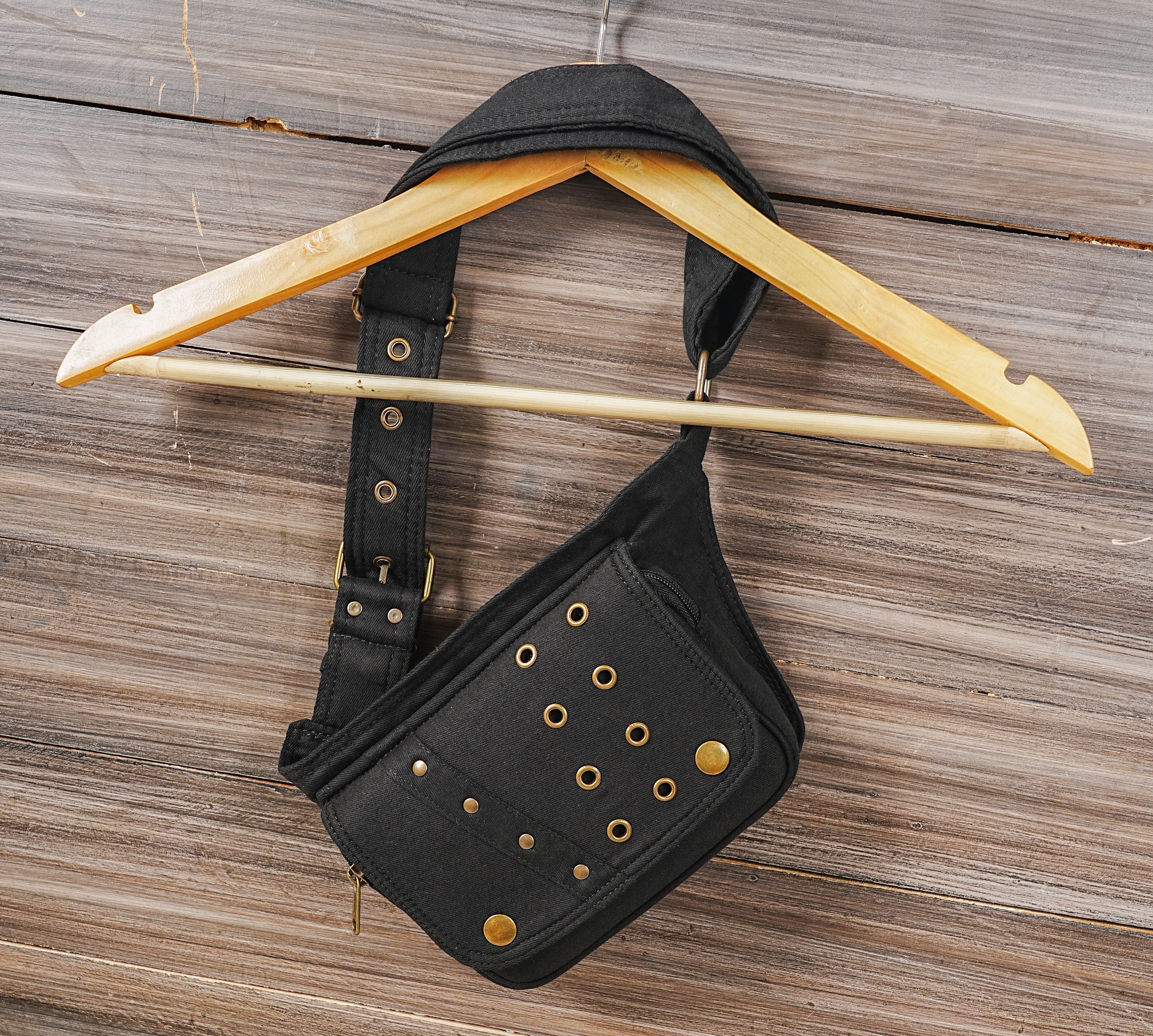 Cotton Waist Belt with Antique Brass Studs 50% Off worldwide free shipping