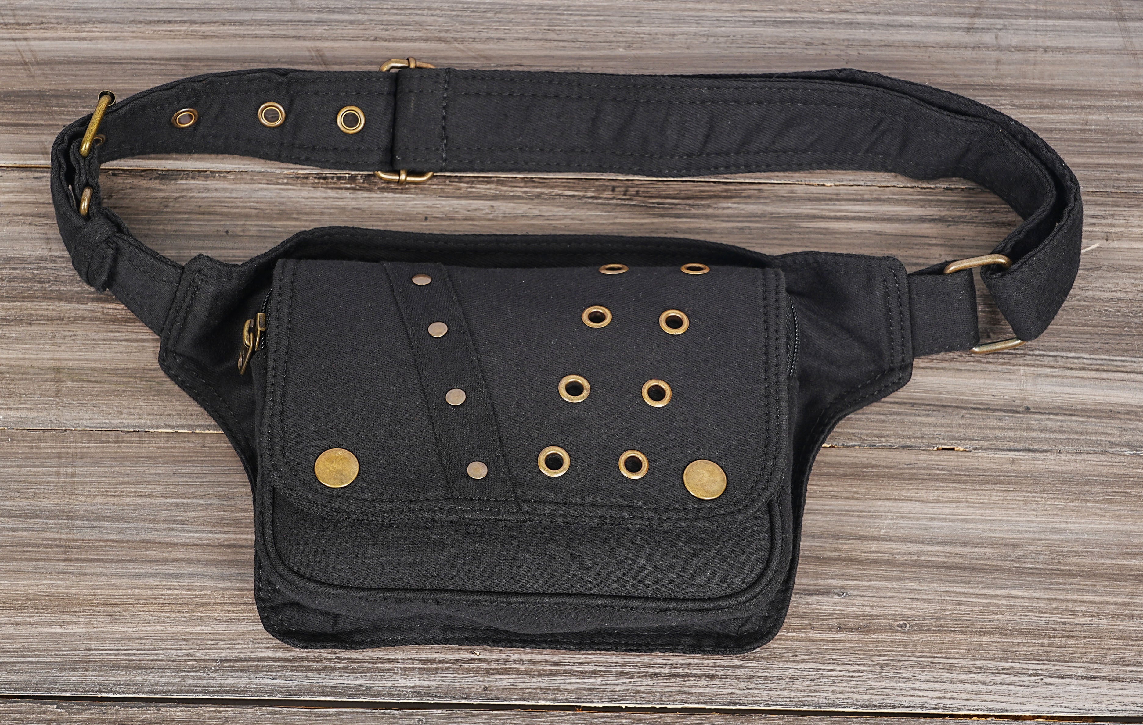 Cotton Waist Belt with Antique Brass Studs 50% Off worldwide free shipping