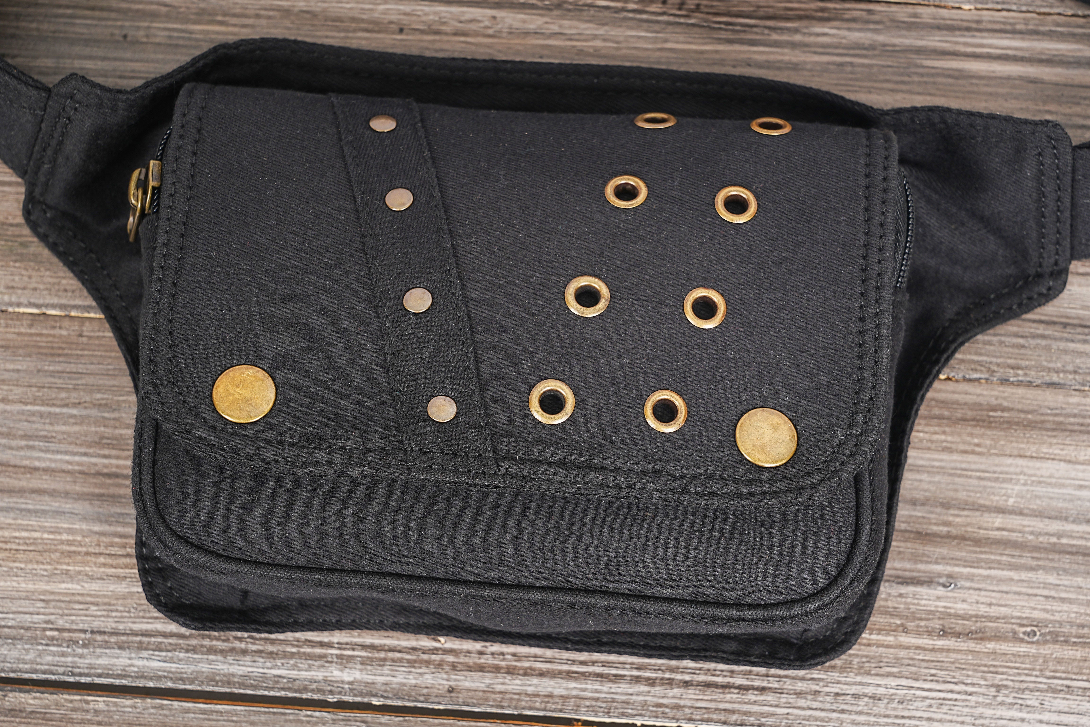 Cotton Waist Belt with Antique Brass Studs 50% Off worldwide free shipping