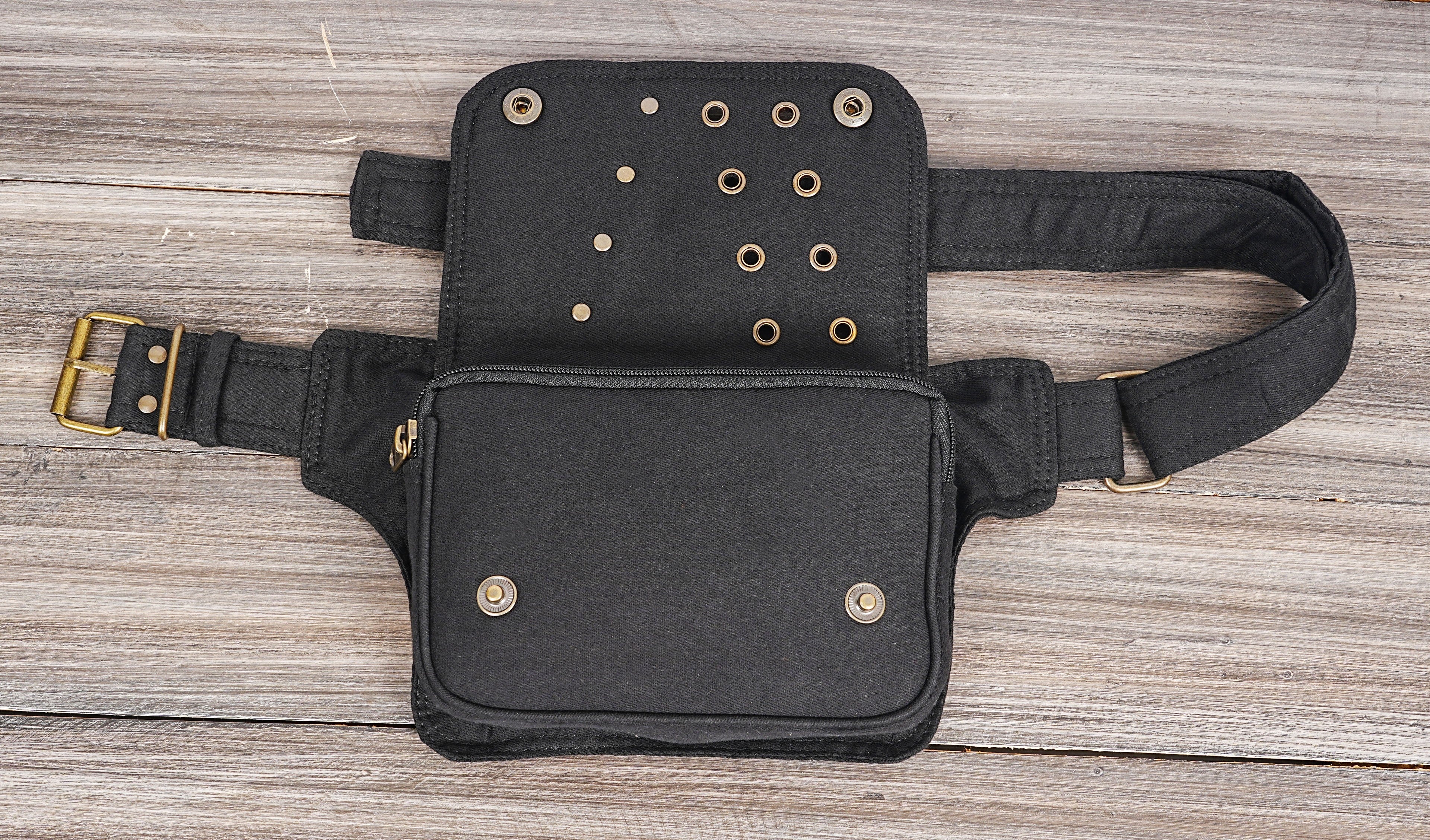 Cotton Waist Belt with Antique Brass Studs 50% Off worldwide free shipping