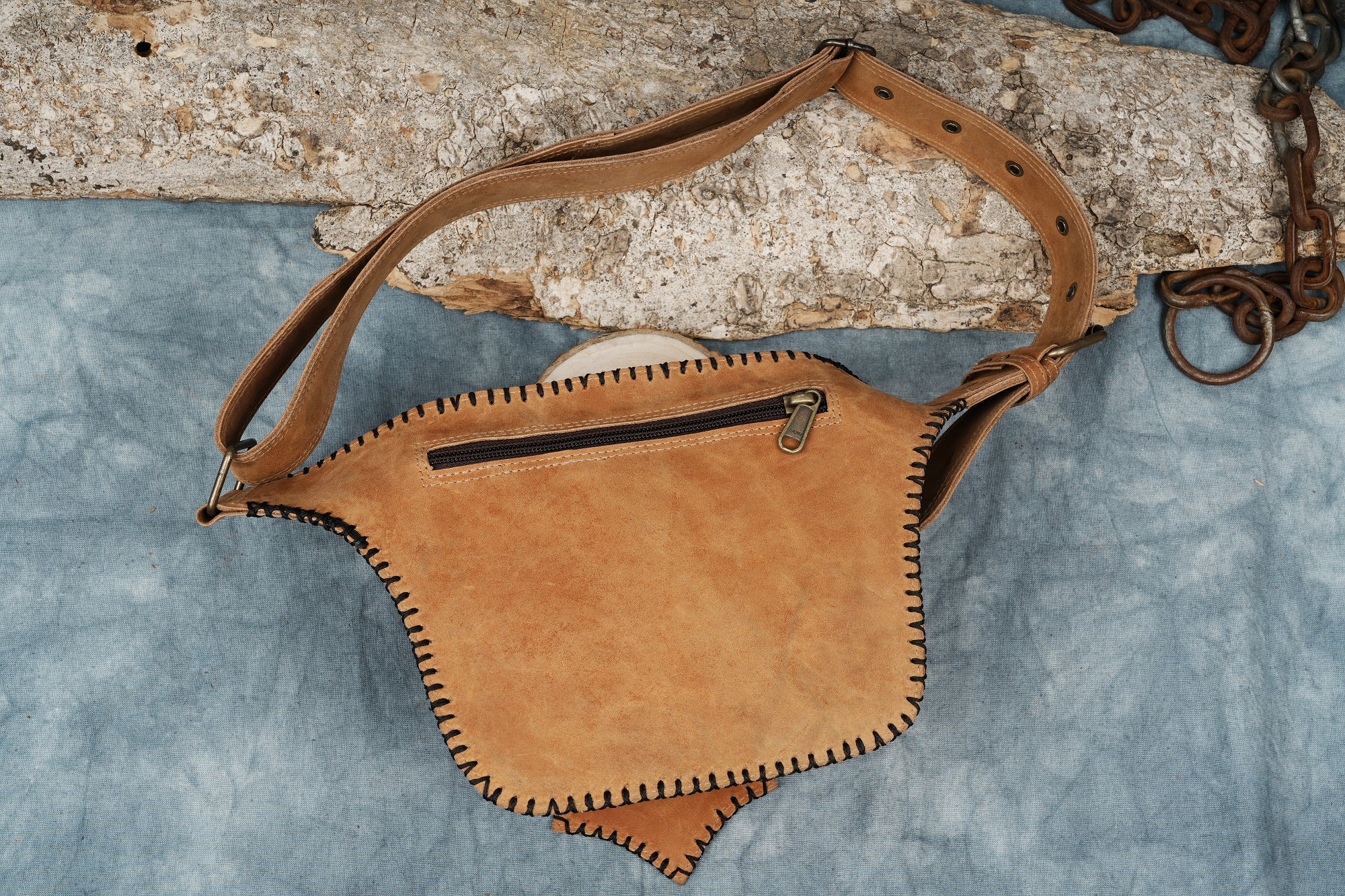 Leather hip bag - Medieval Belt Bag - Adjustable Viking Belt Pouch - Steampunk Belt ,Hippie Bag - Utility Hip Belt