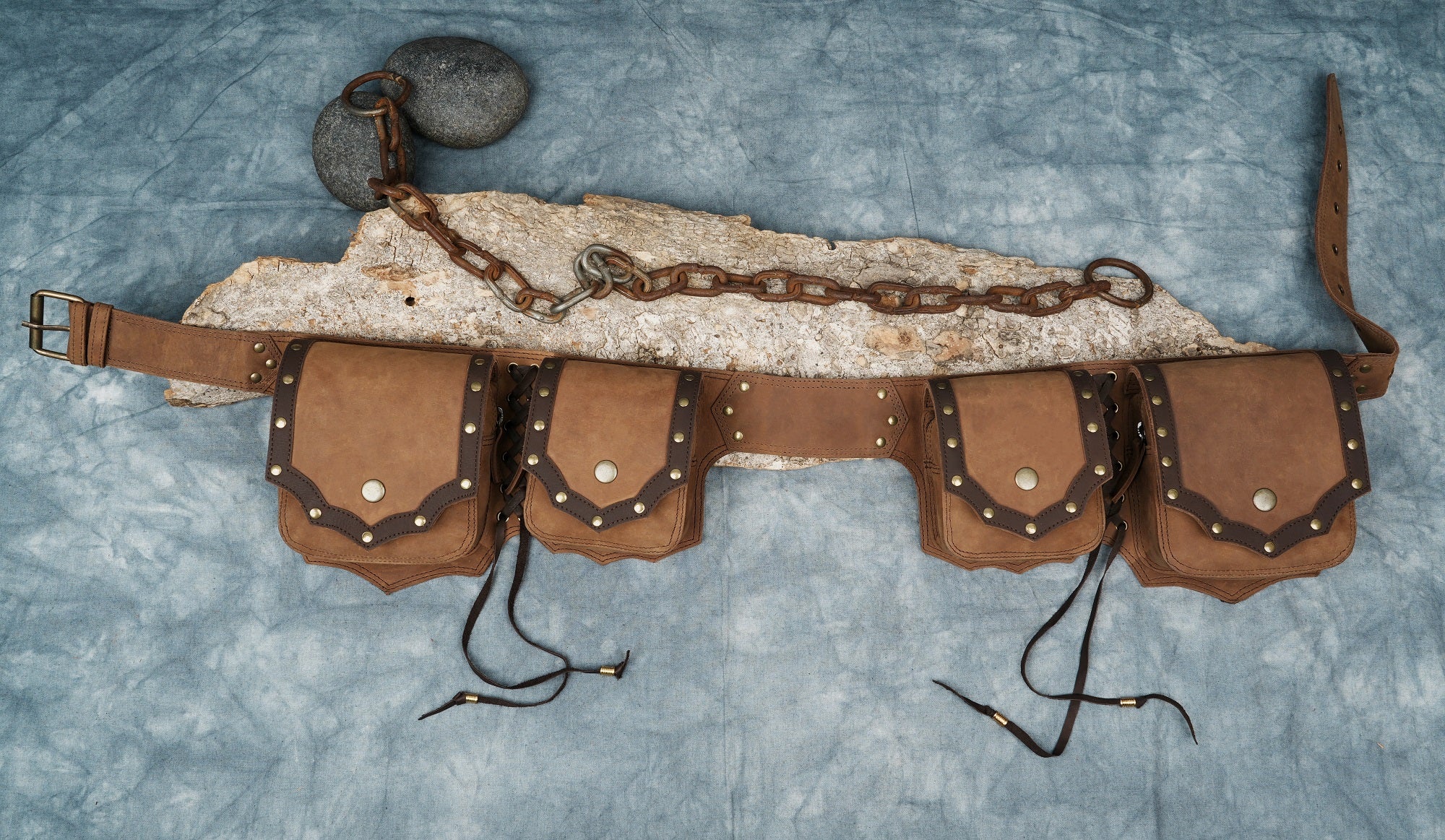 Handmade Leather Belt | Festival Pocket Belt | Travel Belt | Adjustable Belt | Leather Hip Belt bag