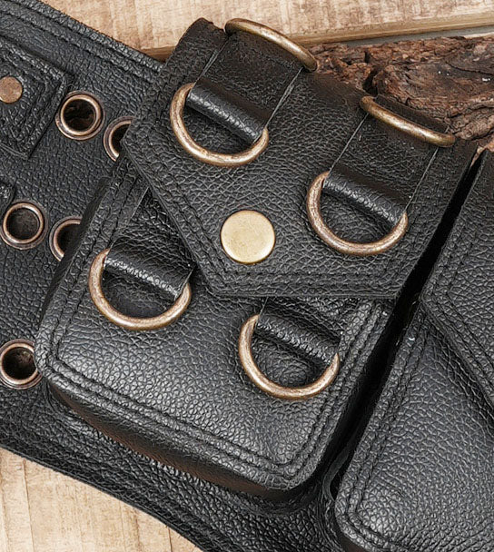 Handcrafted Leather Belt West Pouch for Unisex