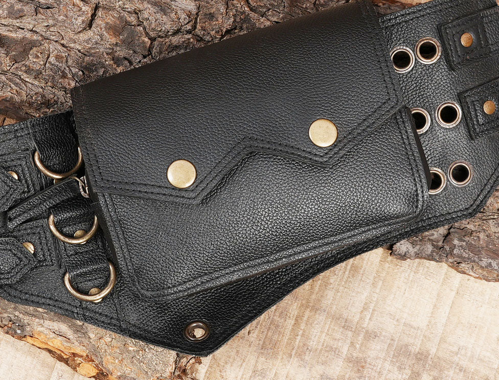 Handcrafted Leather Belt West Pouch for Unisex