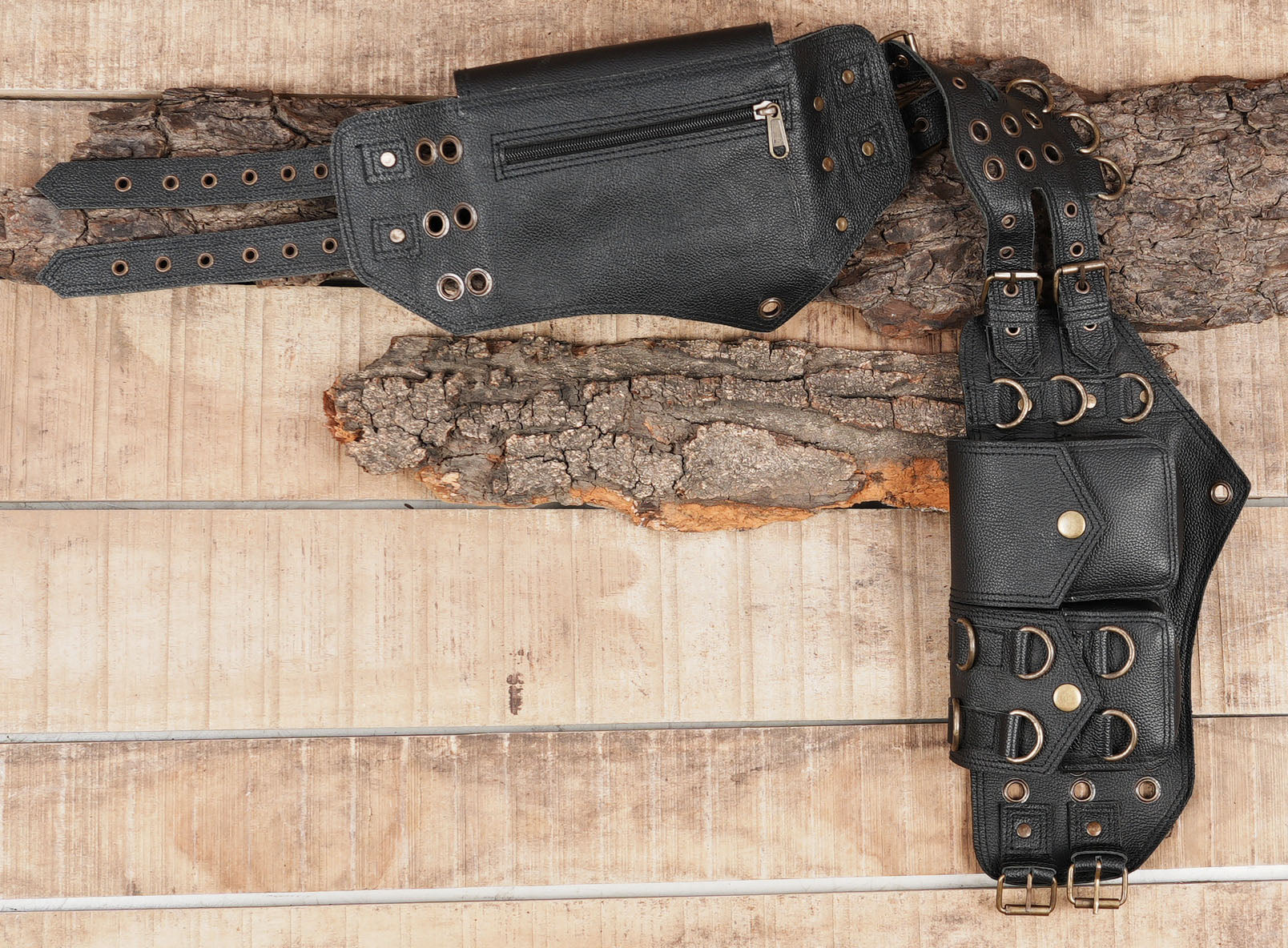 Handcrafted Leather Belt West Pouch for Unisex