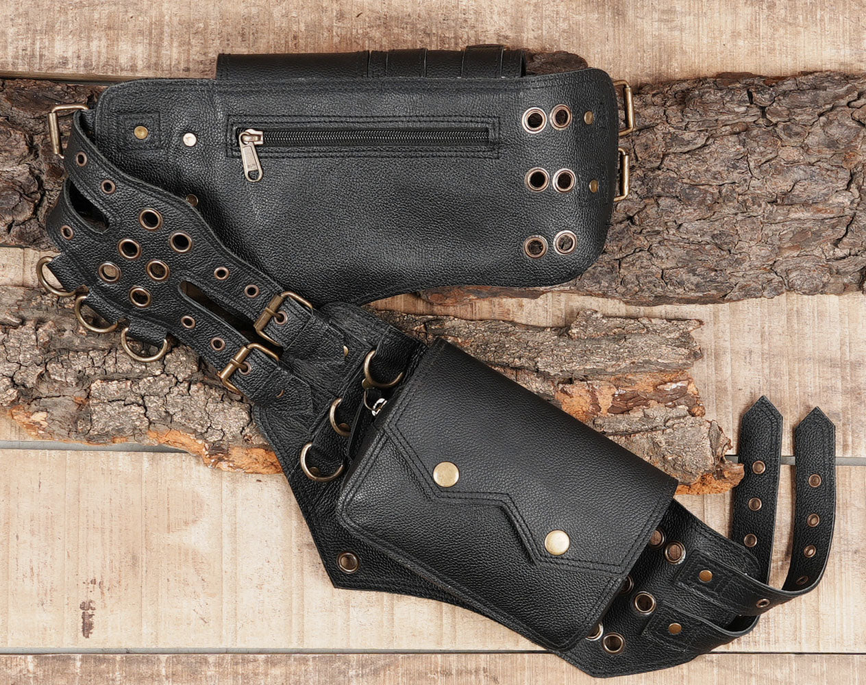 Handcrafted Leather Belt West Pouch for Unisex