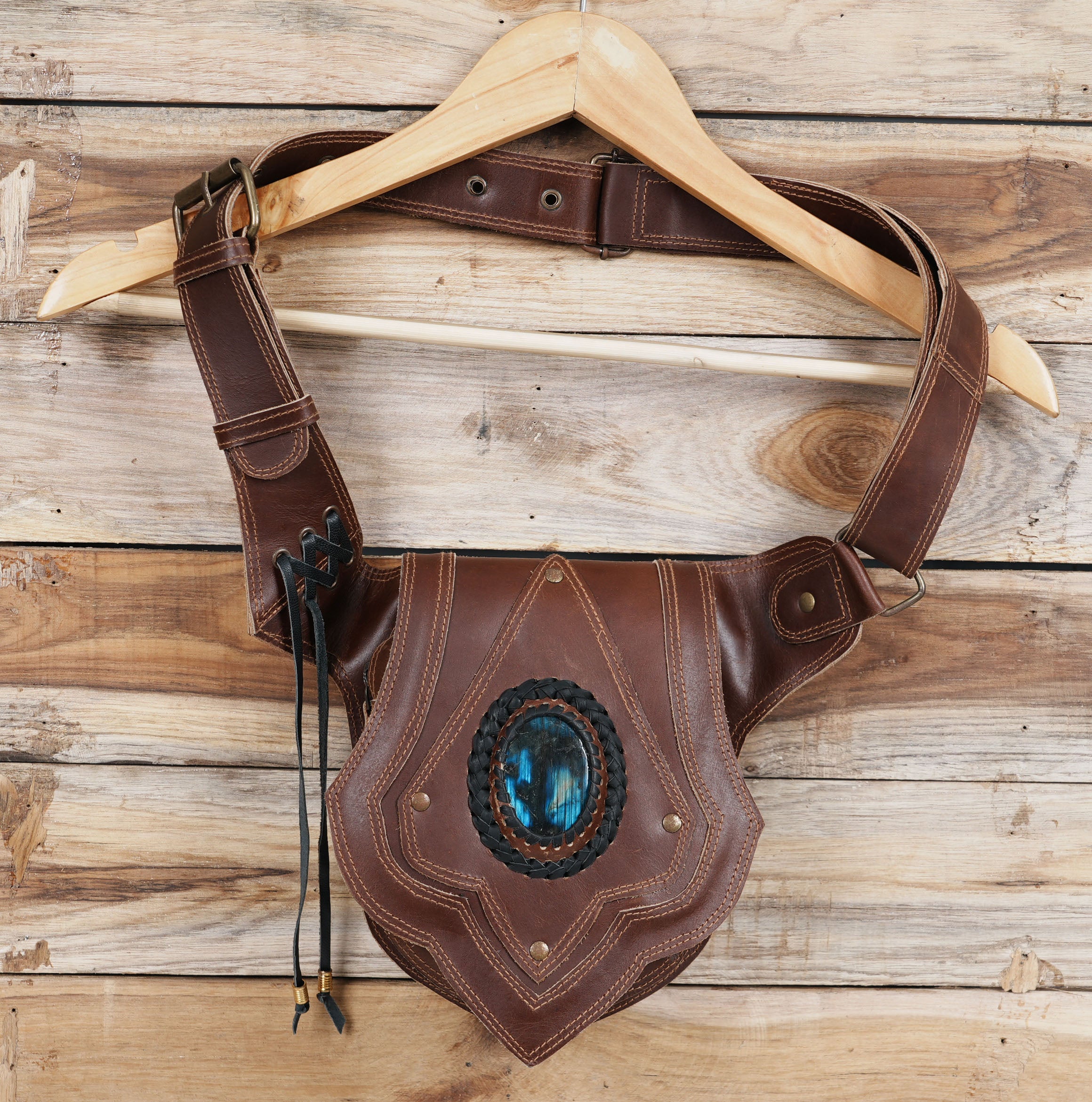 Handmade Leather Hip Bag ||  Festival Hip Bag  ||