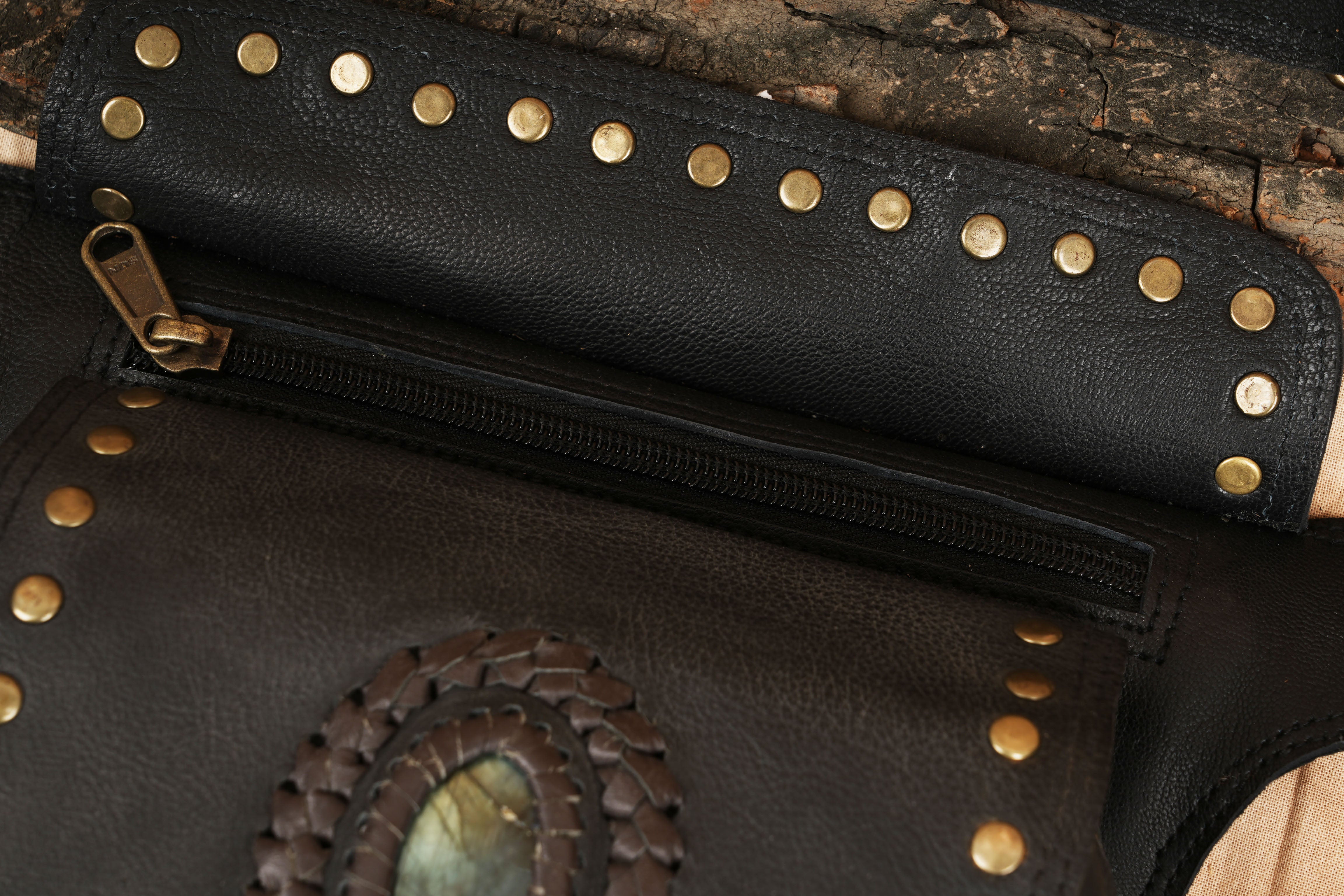 Handmade Leather Waist Belt Bag                                                           