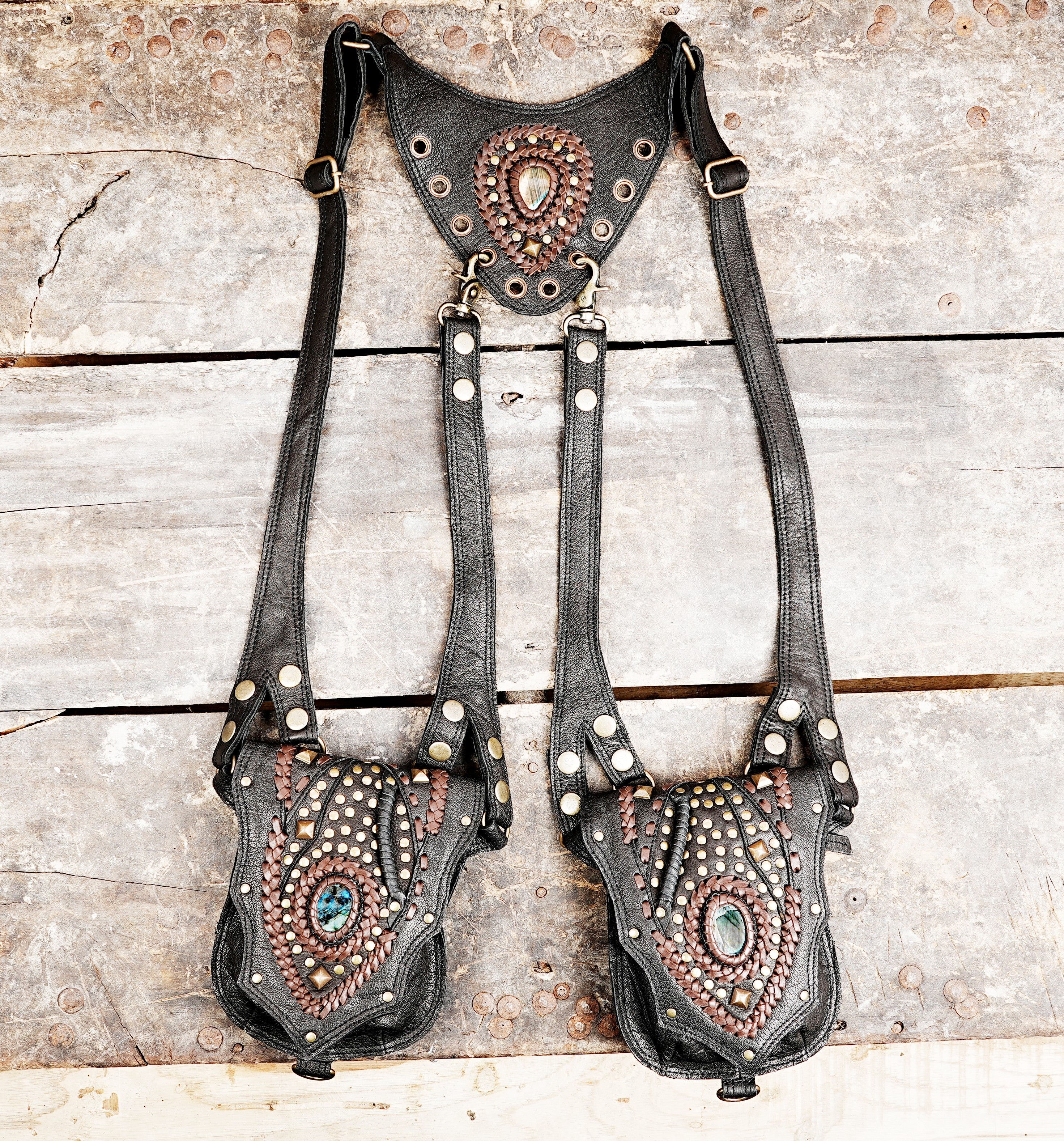 Handmade Burning Man Leather Holster (LT-AB-HLS-6056)
