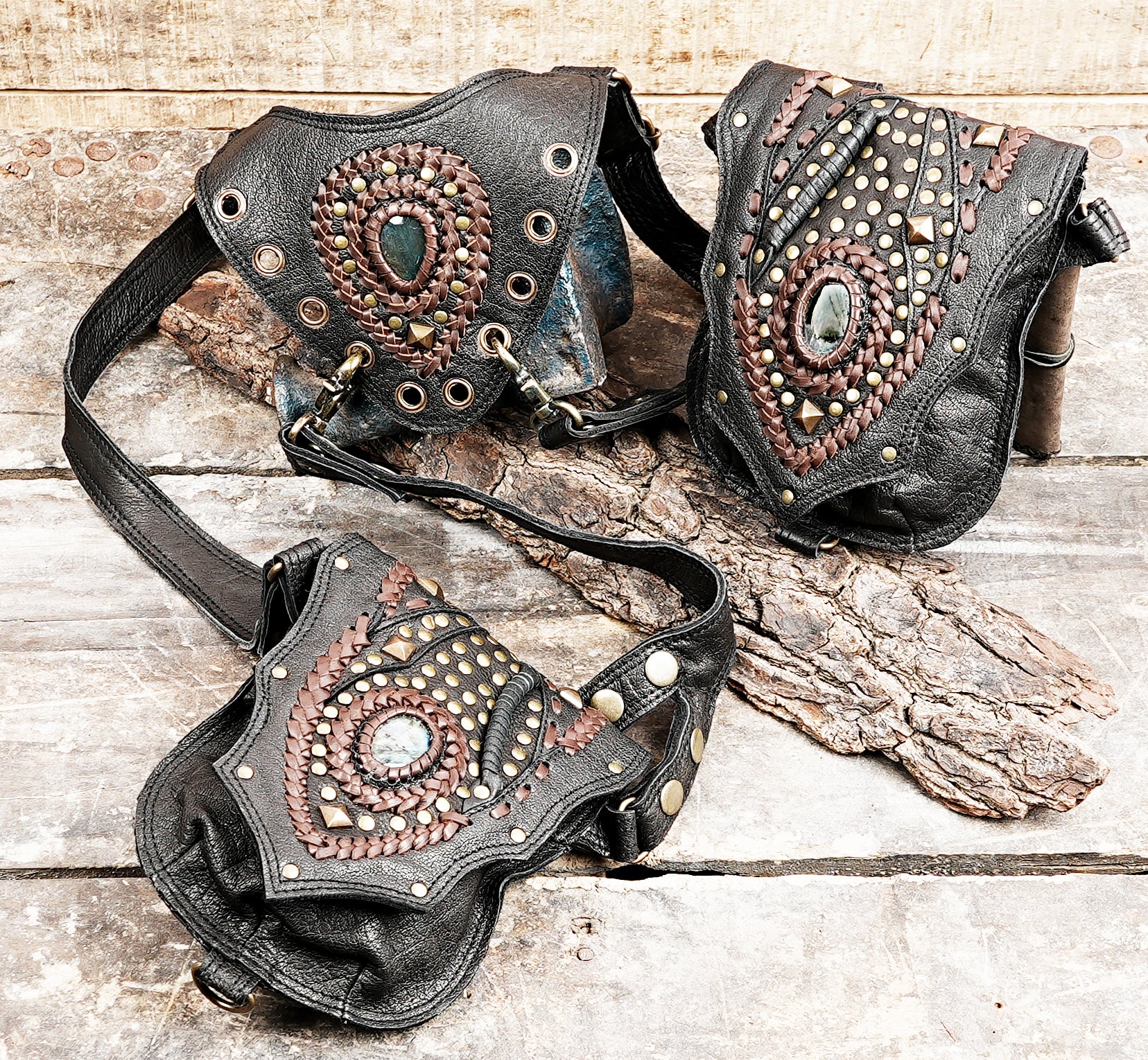 Handmade Burning Man Leather Holster (LT-AB-HLS-6056)