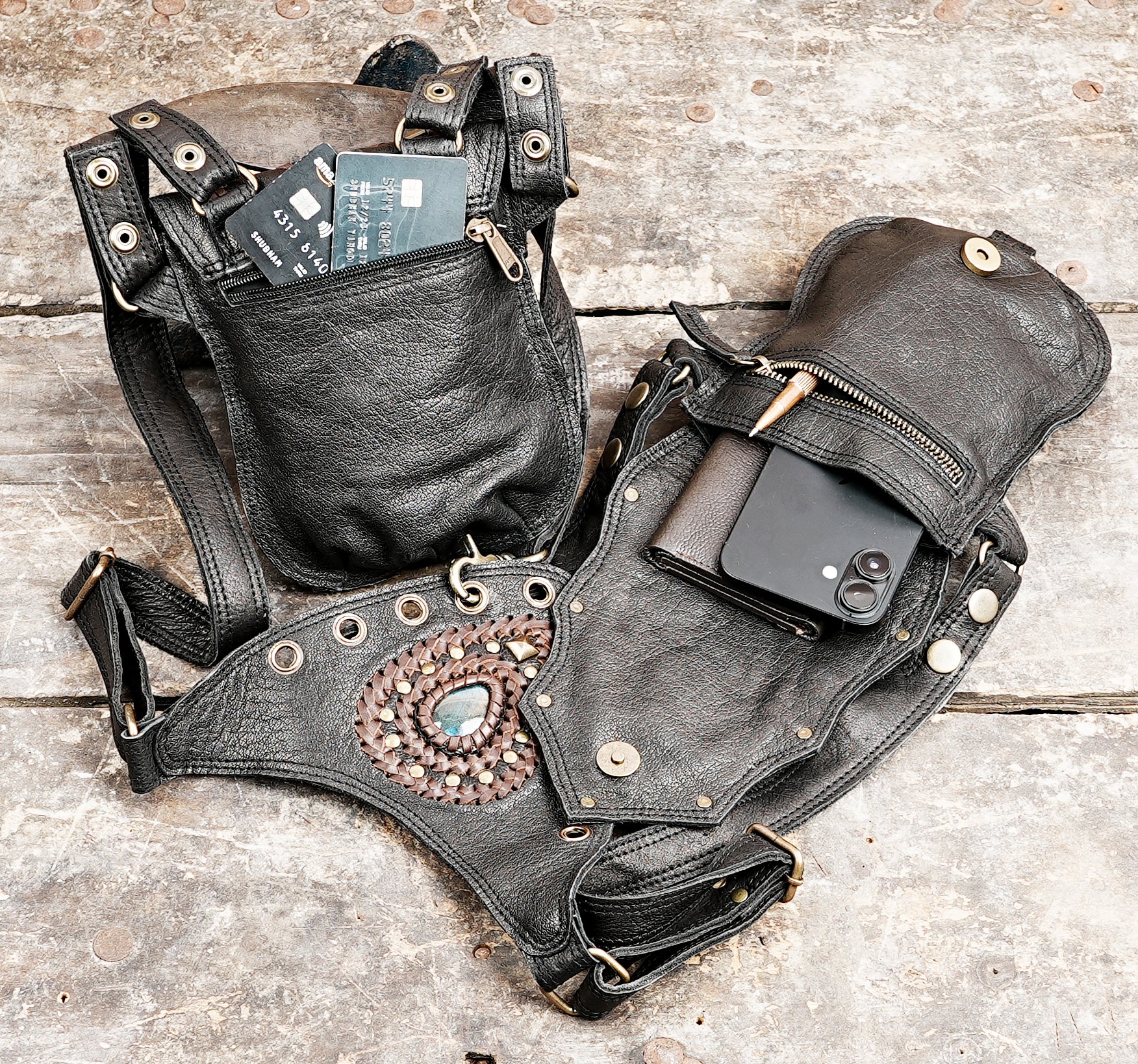 Handmade Burning Man Leather Holster (LT-AB-HLS-6056)