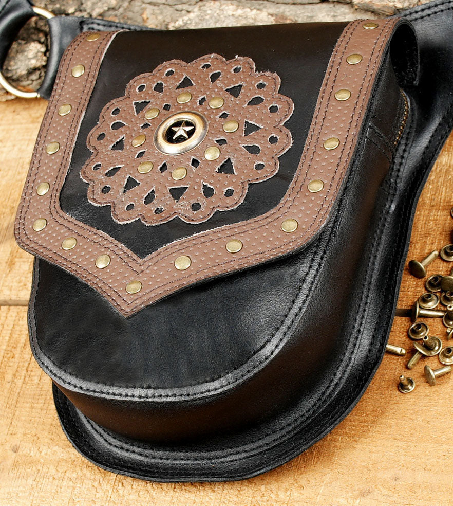 Leather Waist Belt with Classic Antique Brass Touch 50% Off