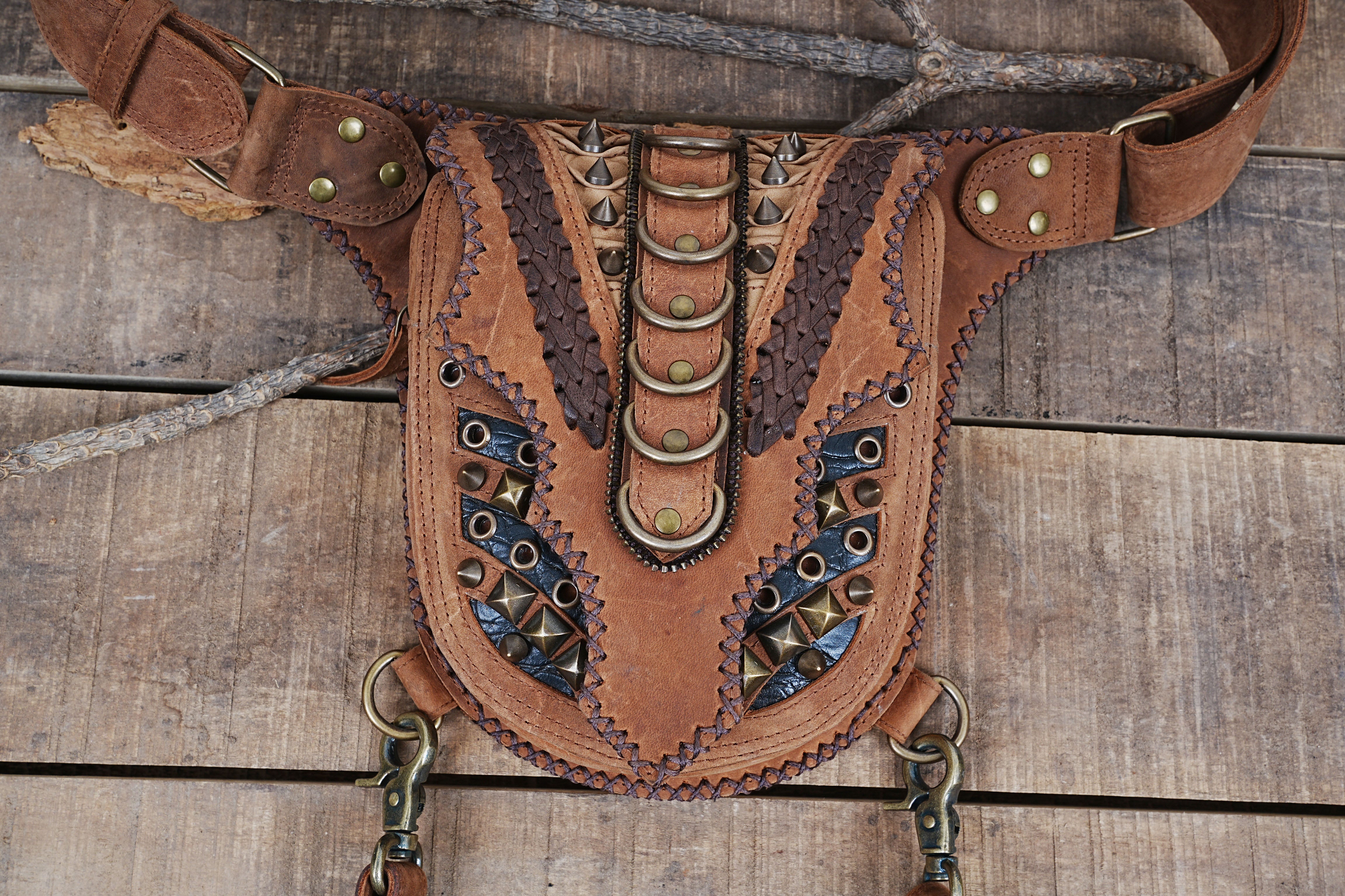 Leather Hip Bag Festival Hip Bag for Women Hip Bag  Men Hip Pouch Belt Bag