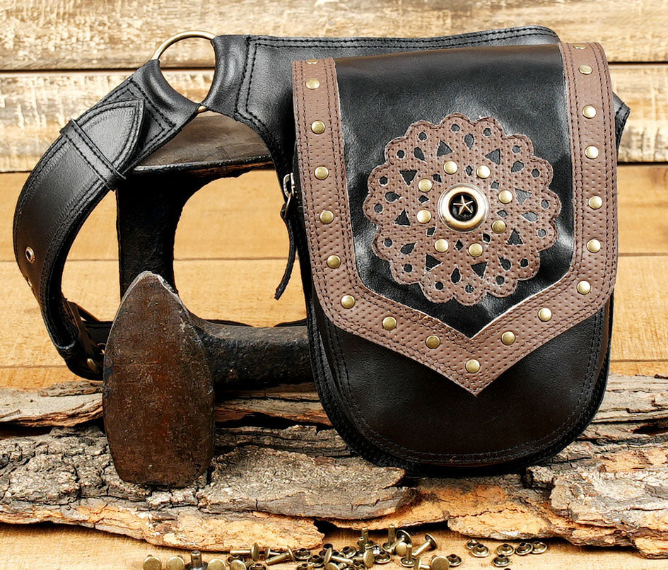 Leather Waist Belt with Classic Antique Brass Touch 50% Off