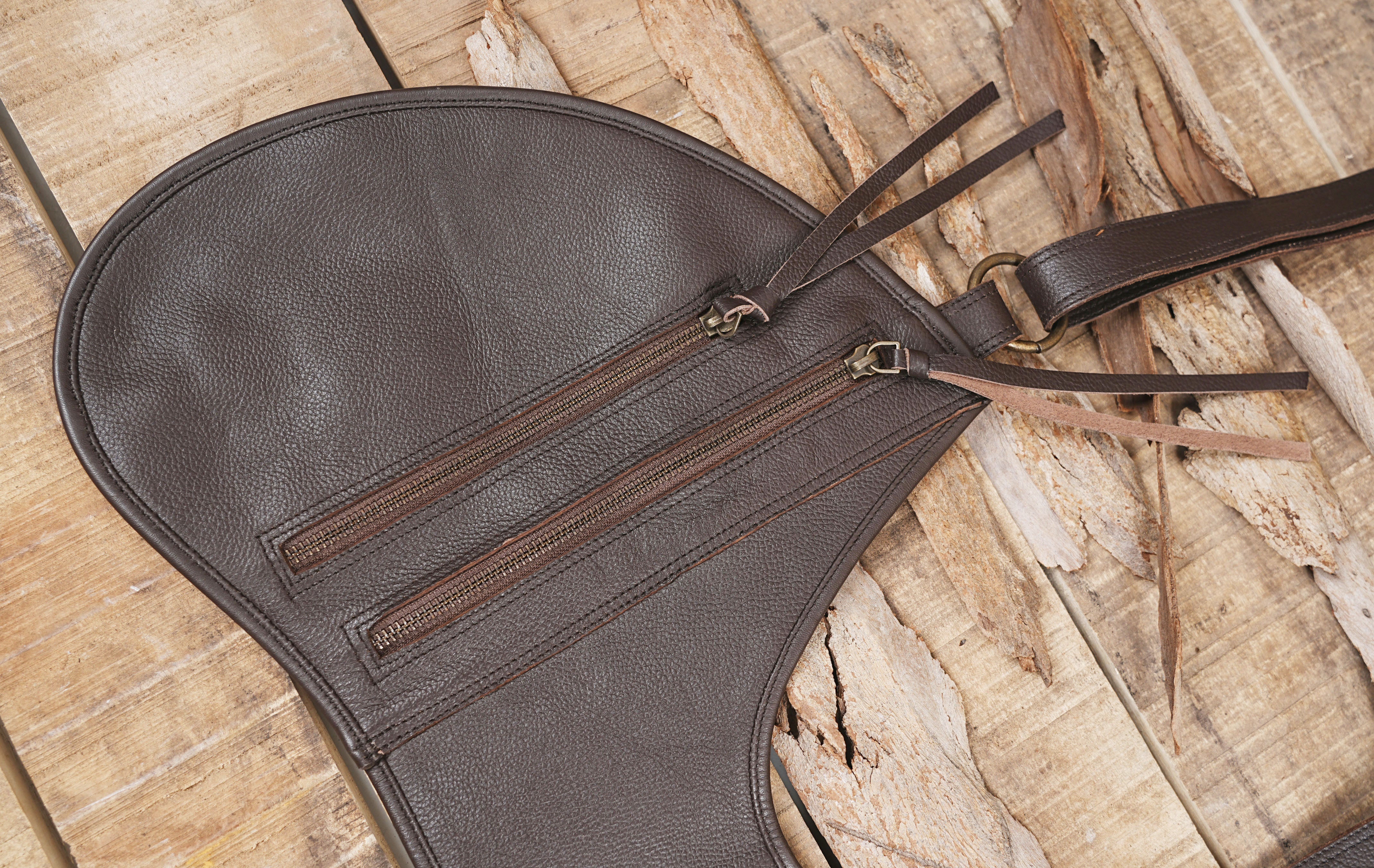 Leather Holster Bag, Leather Holster Belt, Festival Belt, Pocket Holster