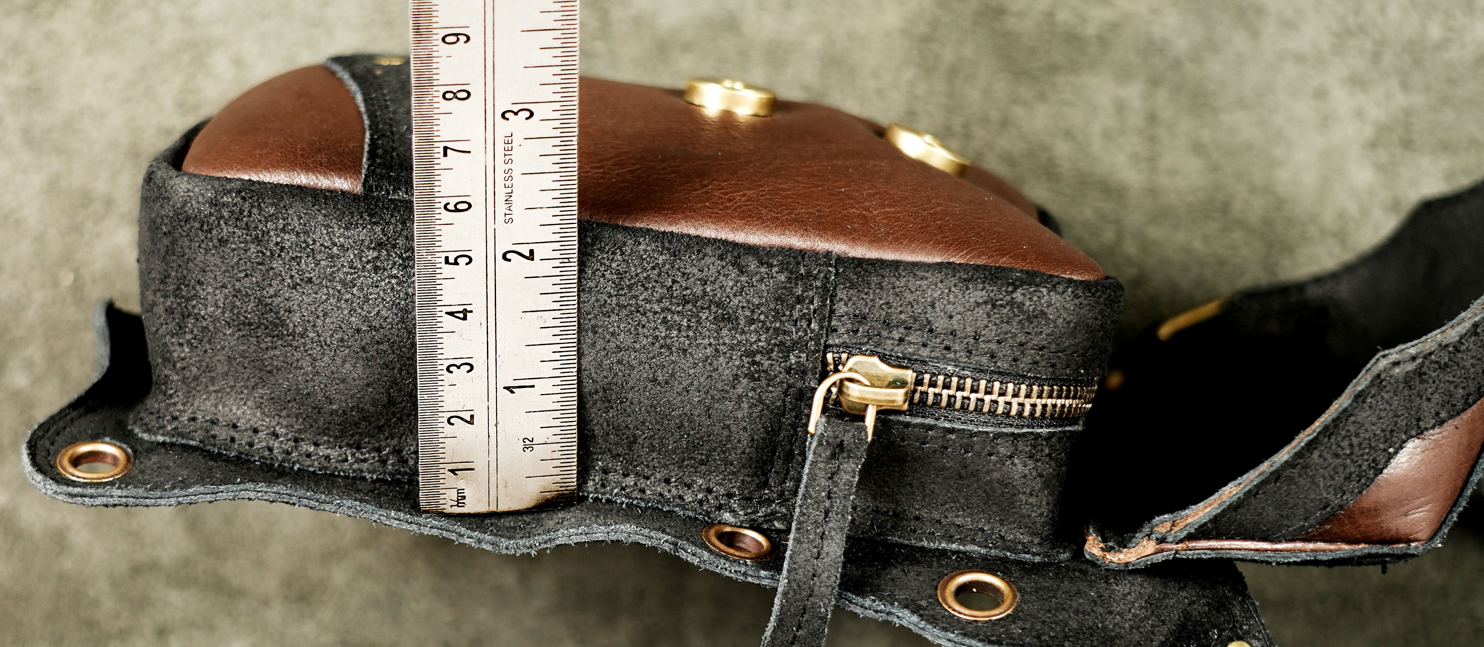 Handmade Boho Leather Double Bag Harness