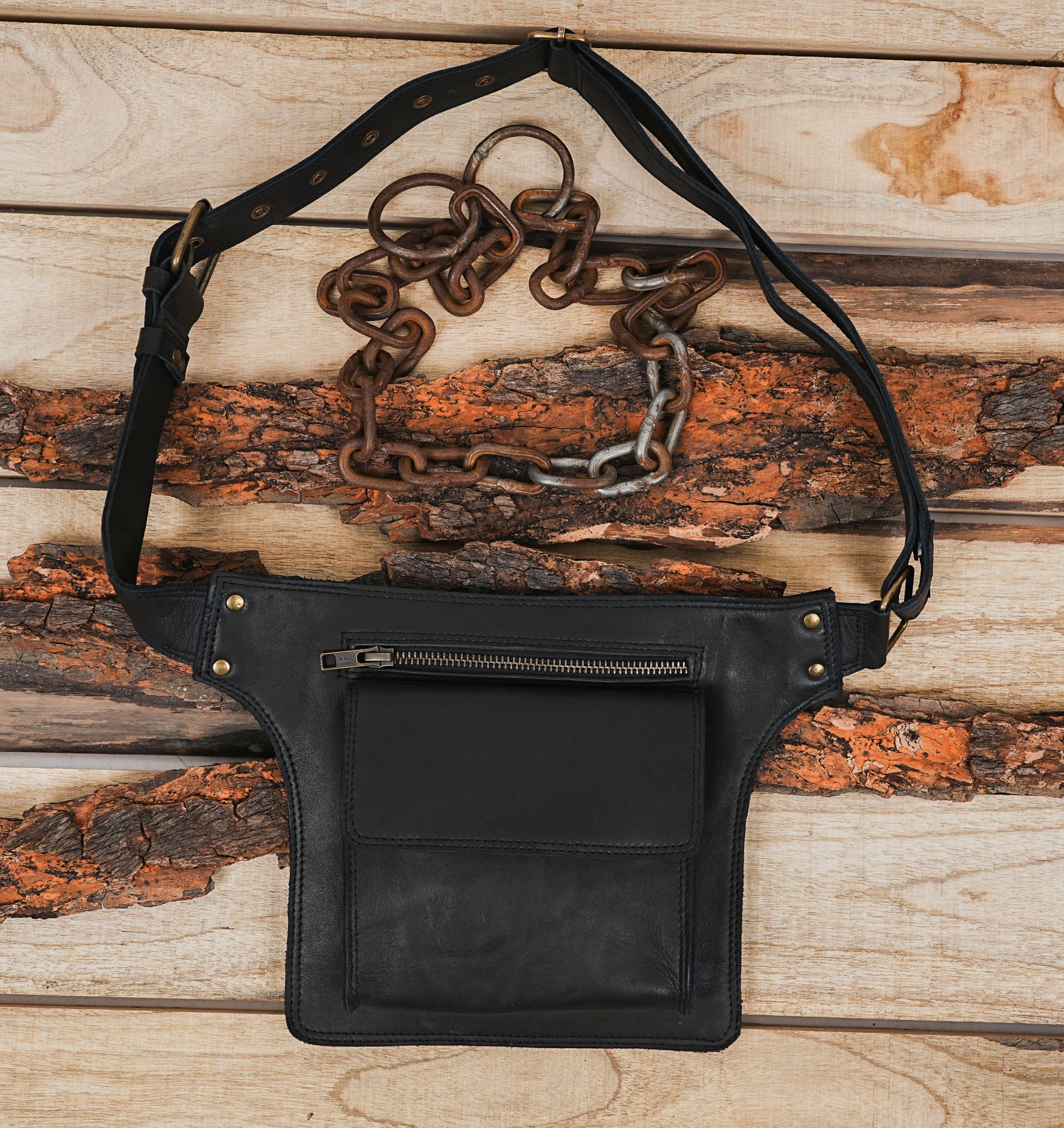 Unique Handmade leather Waist Bag with Adjustable belt Pouch || Hip Bag ||