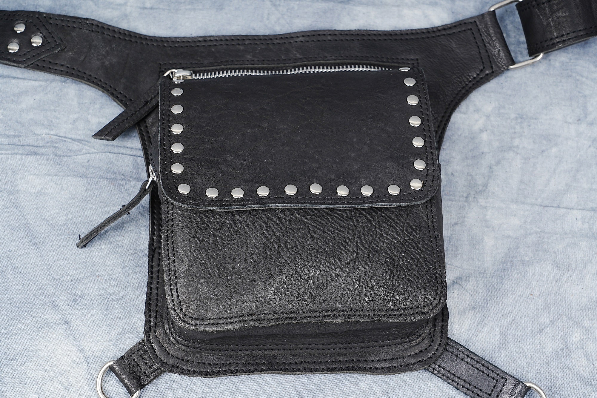 Hip bag, Leather bag biker, Leather Belt Pouch, , Leather Hip Holster, Moto bags