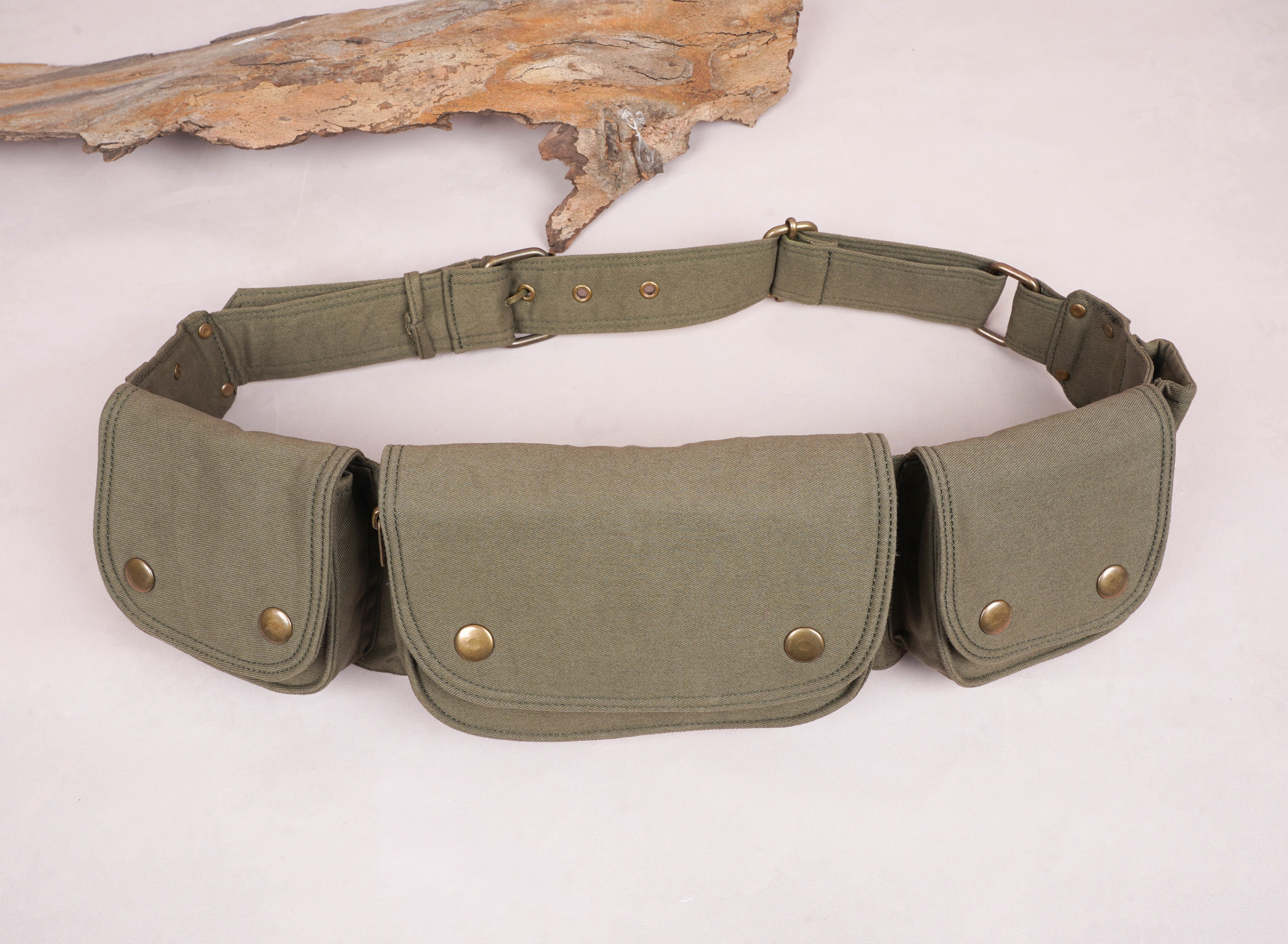 Cotton Waist Bag ||  Handmade || Multi Pockets || One Belt Pouch Free