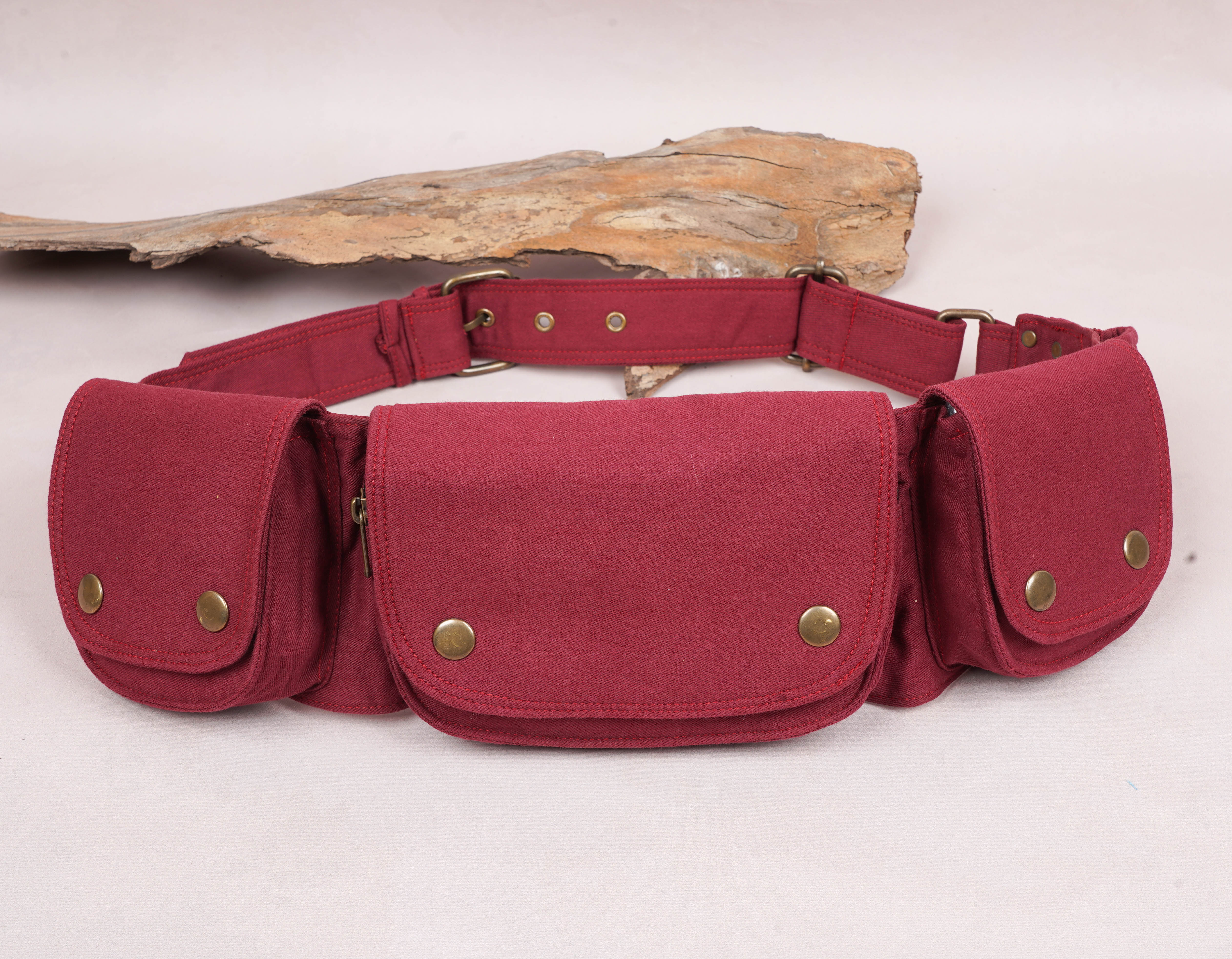 Cotton Waist Bag ||  Handmade || Multi Pockets || One Belt Pouch Free