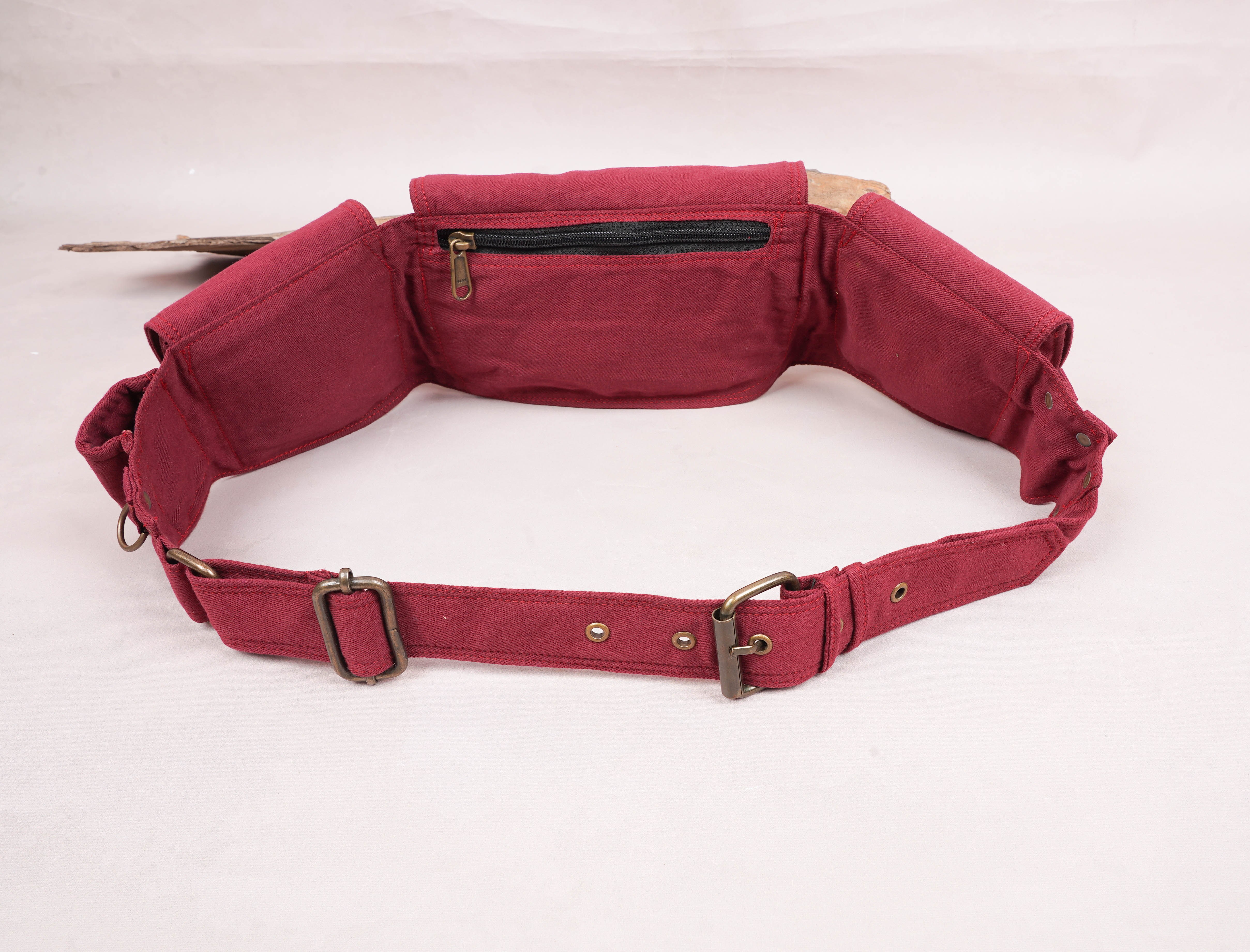 Cotton Waist Bag ||  Handmade || Multi Pockets || One Belt Pouch Free