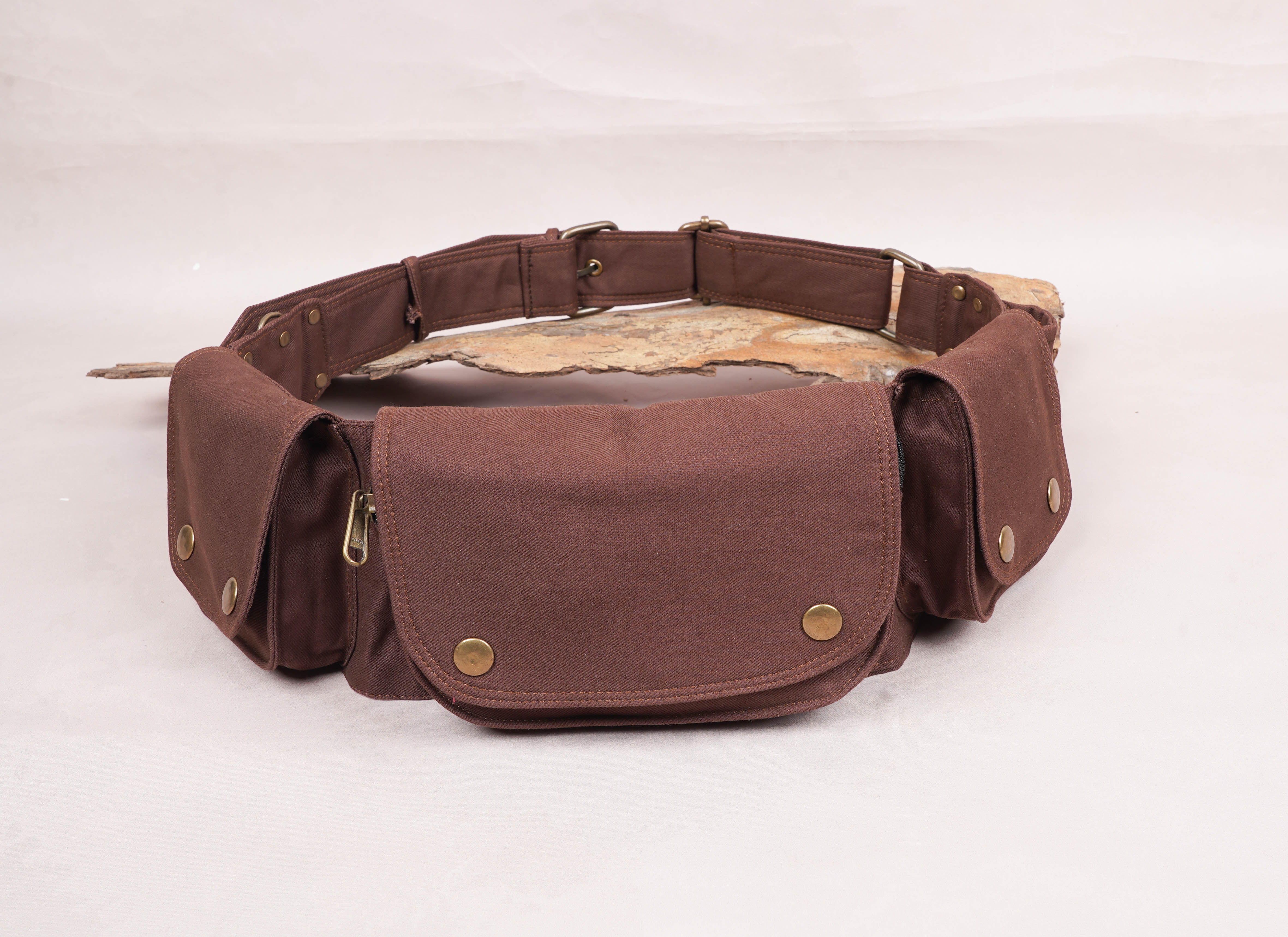 Cotton Waist Bag ||  Handmade || Multi Pockets || One Belt Pouch Free