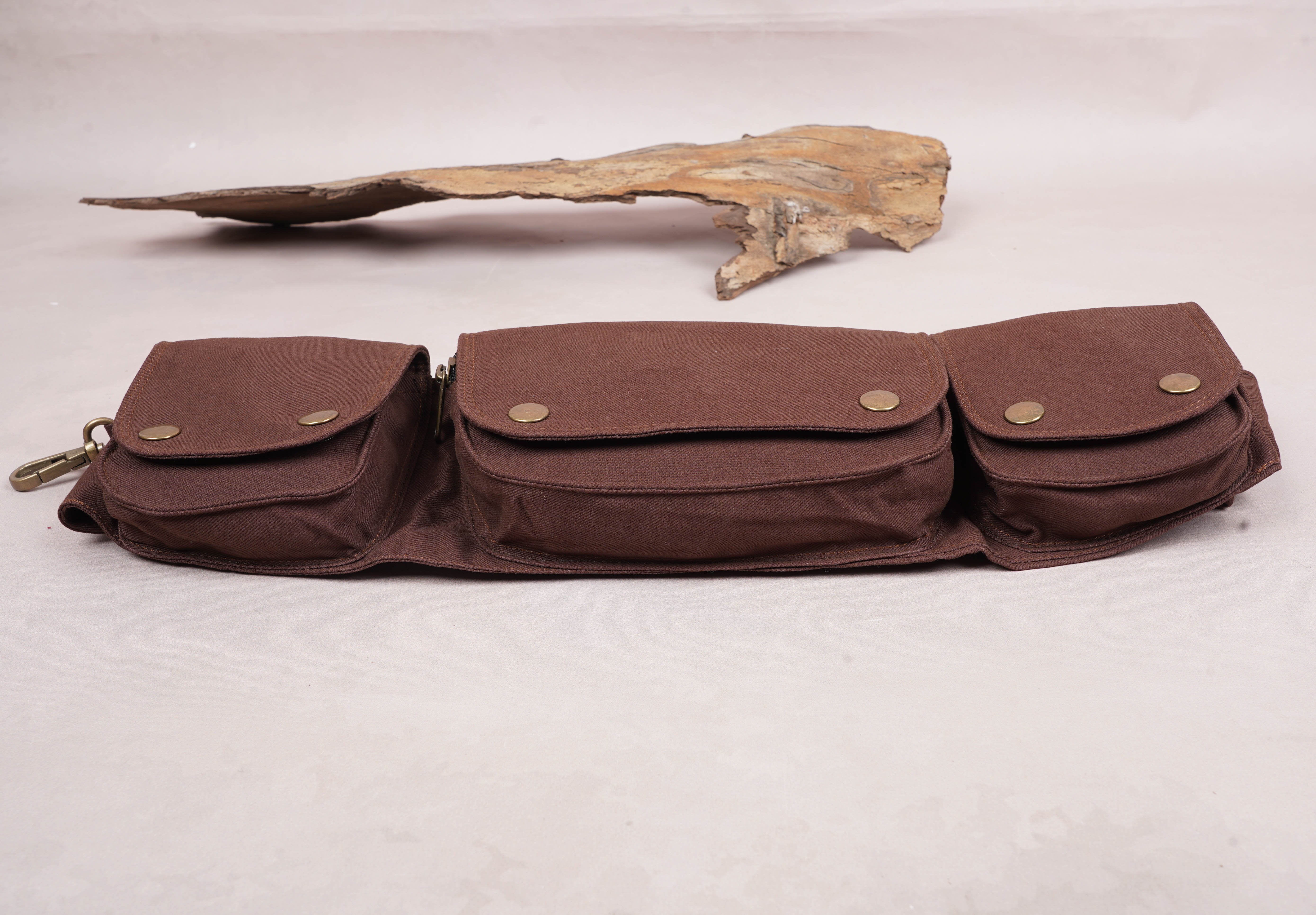 COTTON Brown belt ||Softly & Utility belt For Men and Women || Traveling bag || Money belt pouch ||