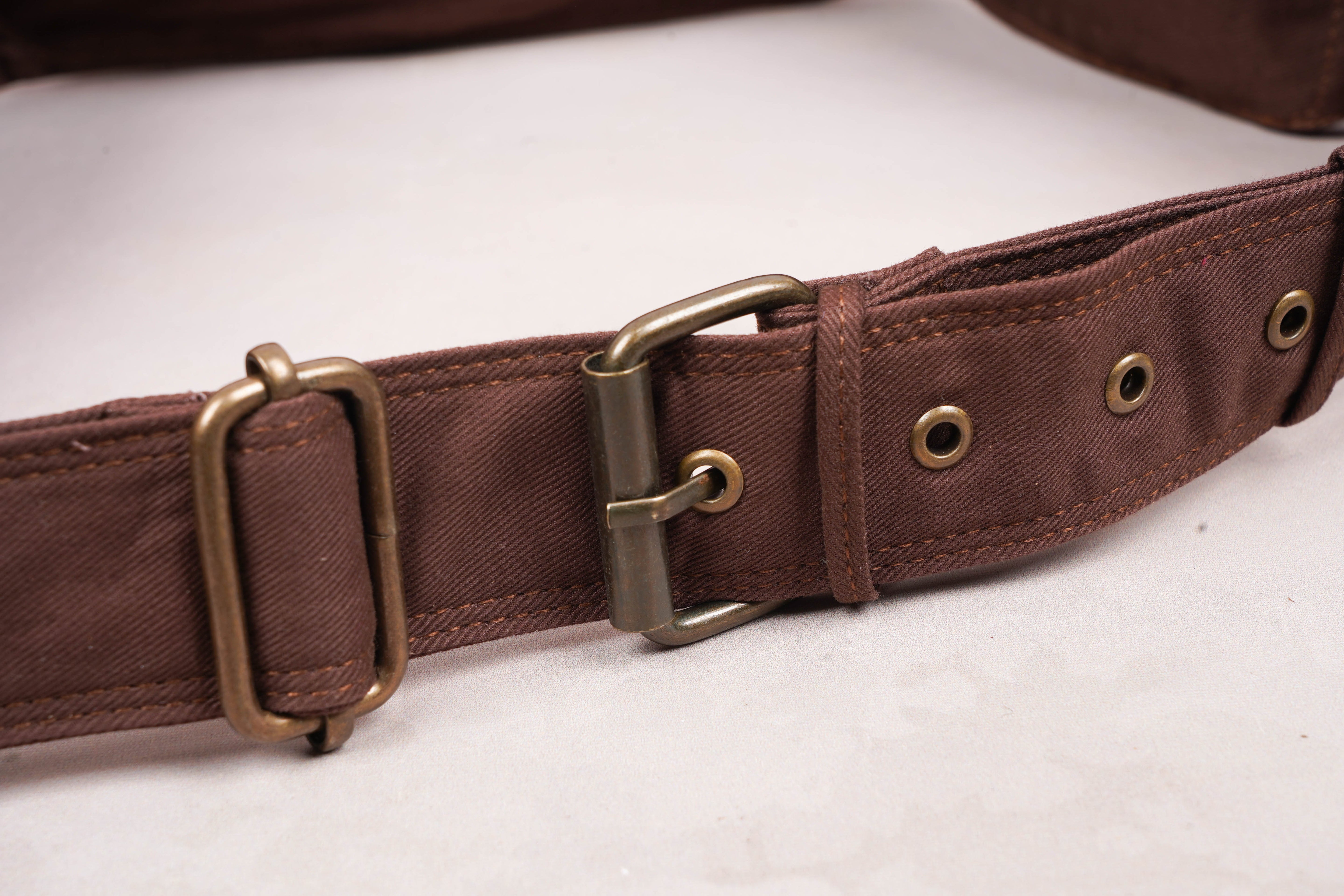 COTTON Brown belt ||Softly & Utility belt For Men and Women || Traveling bag || Money belt pouch ||