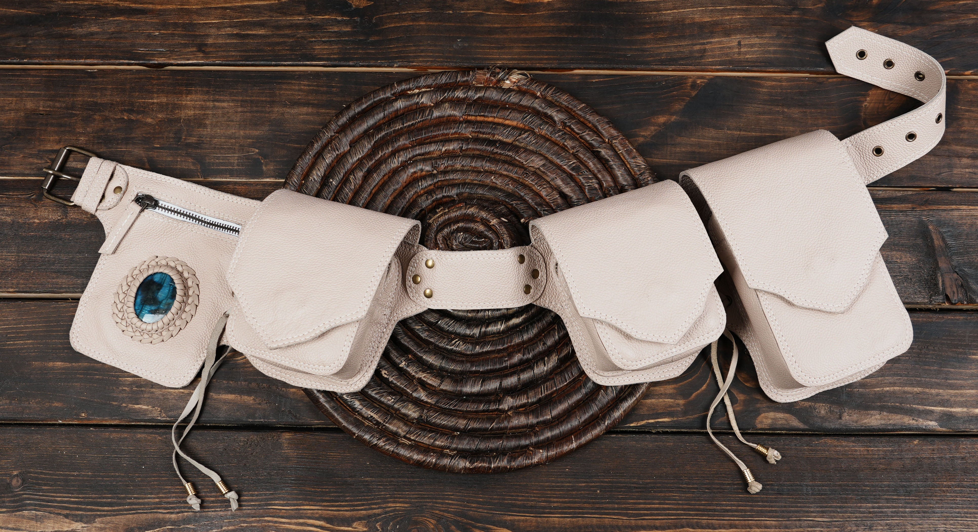 Leather waist carry belt