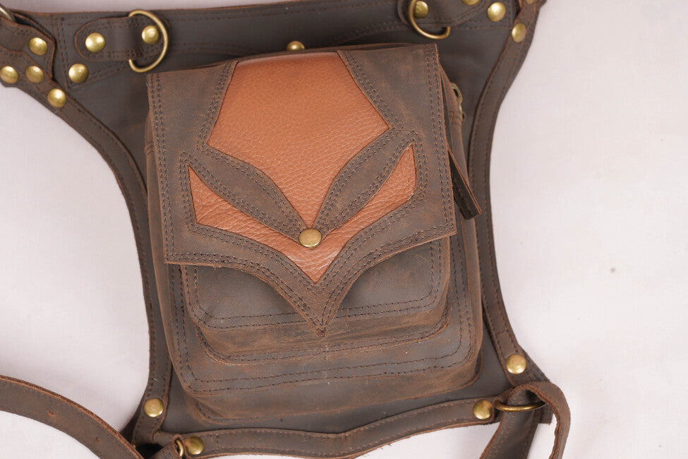 Leather bag | Biker belt | Leather Belt Pouch | Leather Hip belt | Moto bags