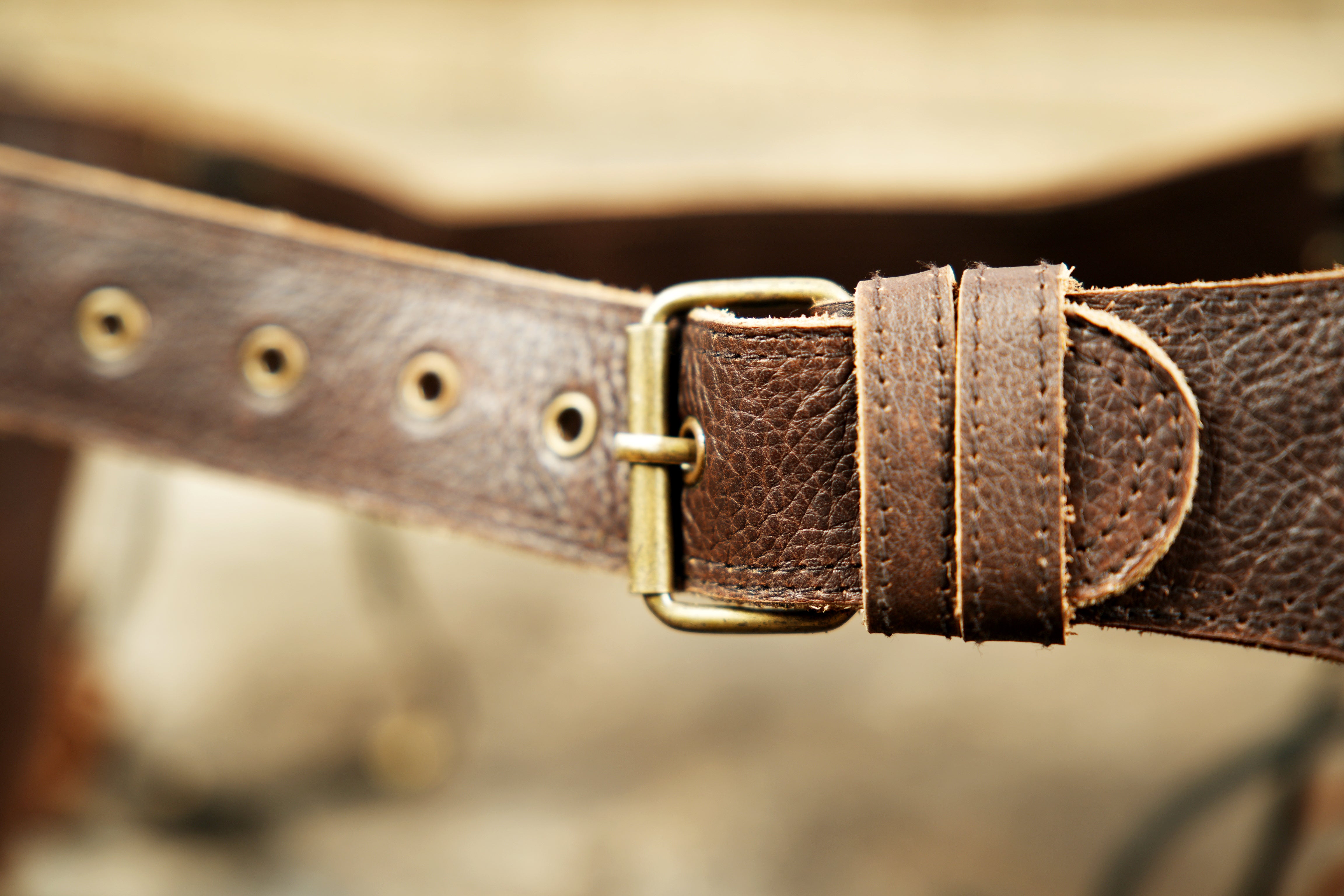 Leather Waist Belt with Two-Sided Pockets, Labradorite Gemstone, and Antique Brass Studs 50% Off worldwide free shipping