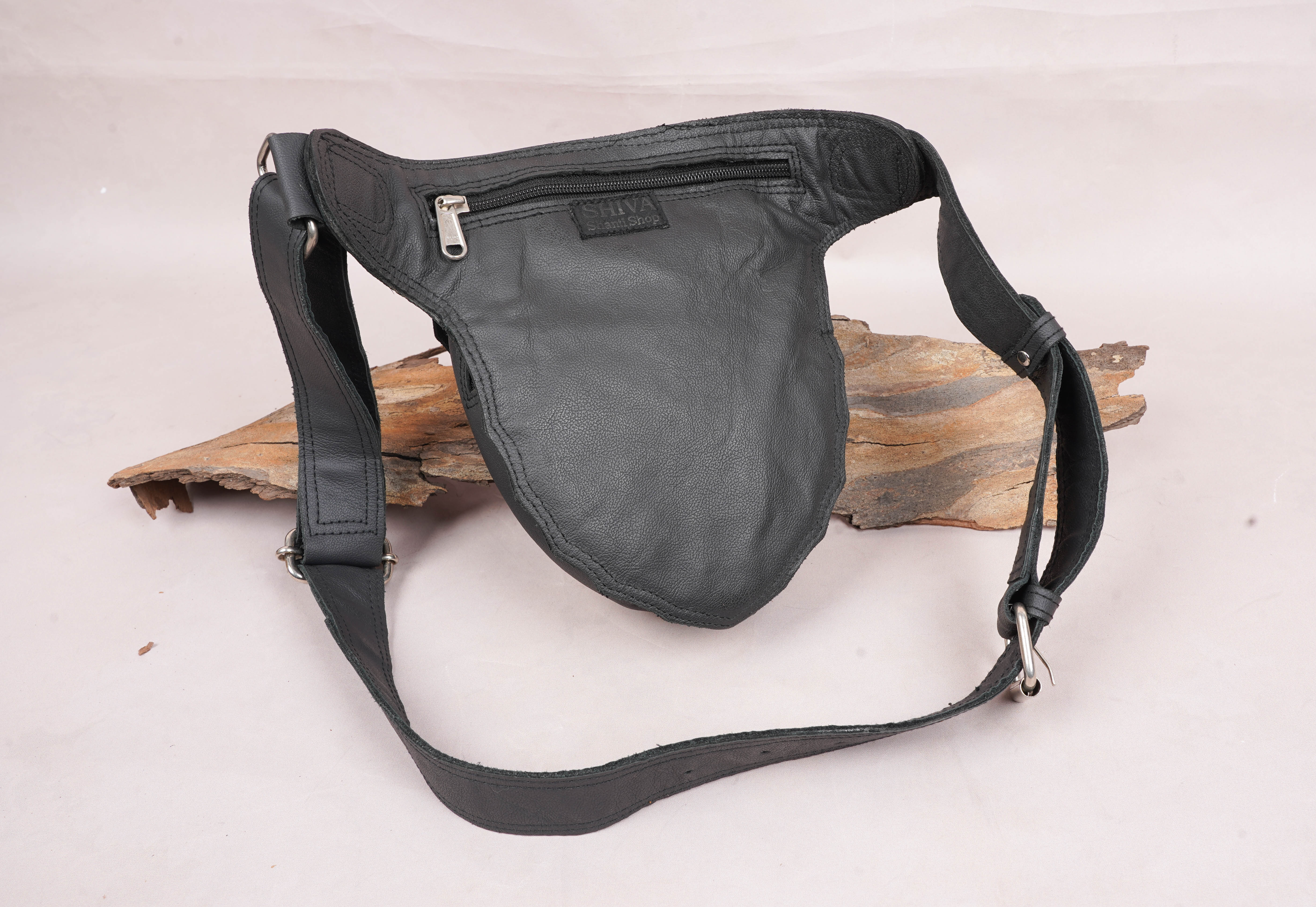 Leather Waist Bag with Adjustable Belt || Festival Fanny Pack || Leather Hip Bag || Gift for her