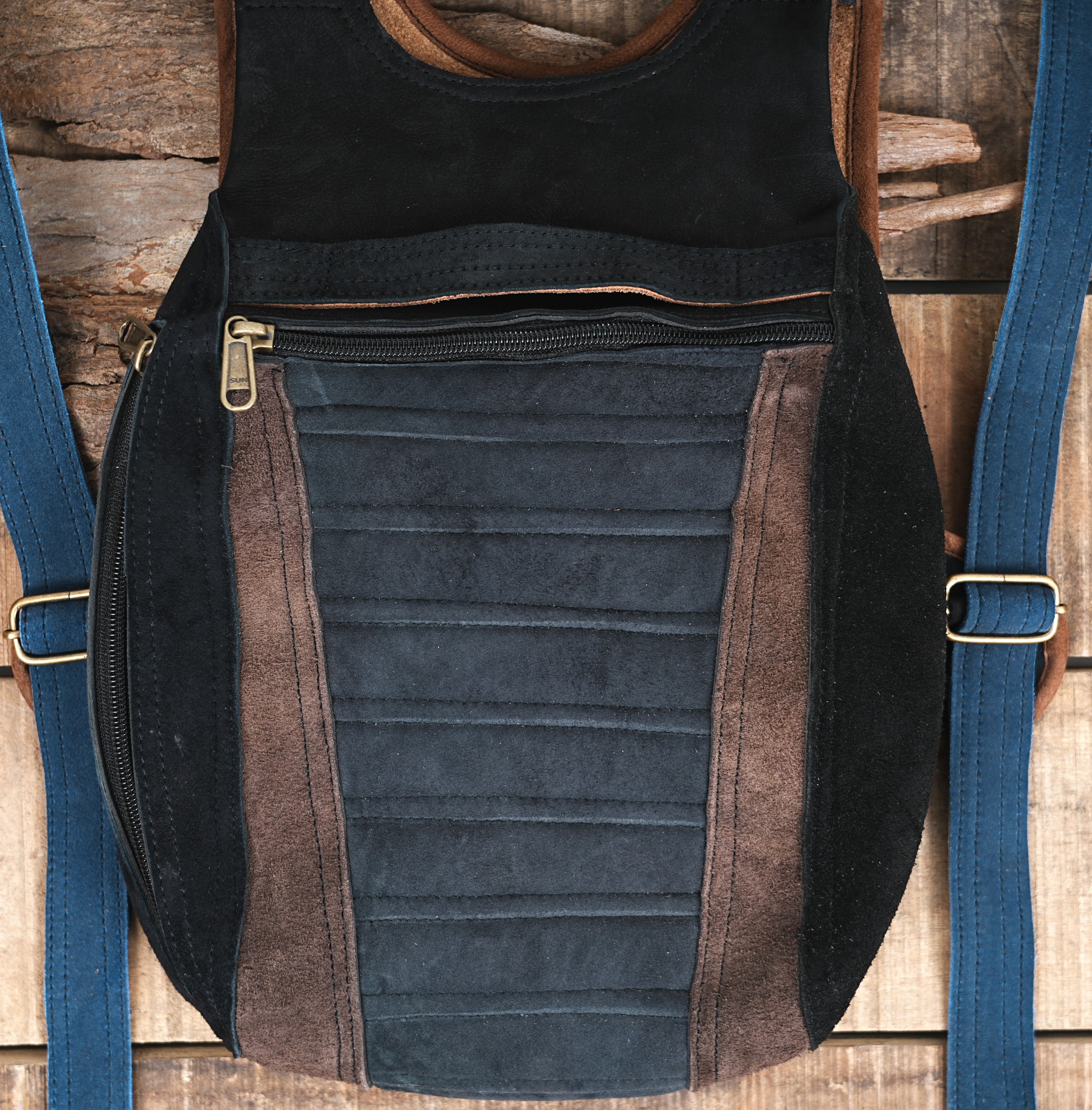 Handcrafted Leather Ninja Bag for Travelers, Students & Professionals"