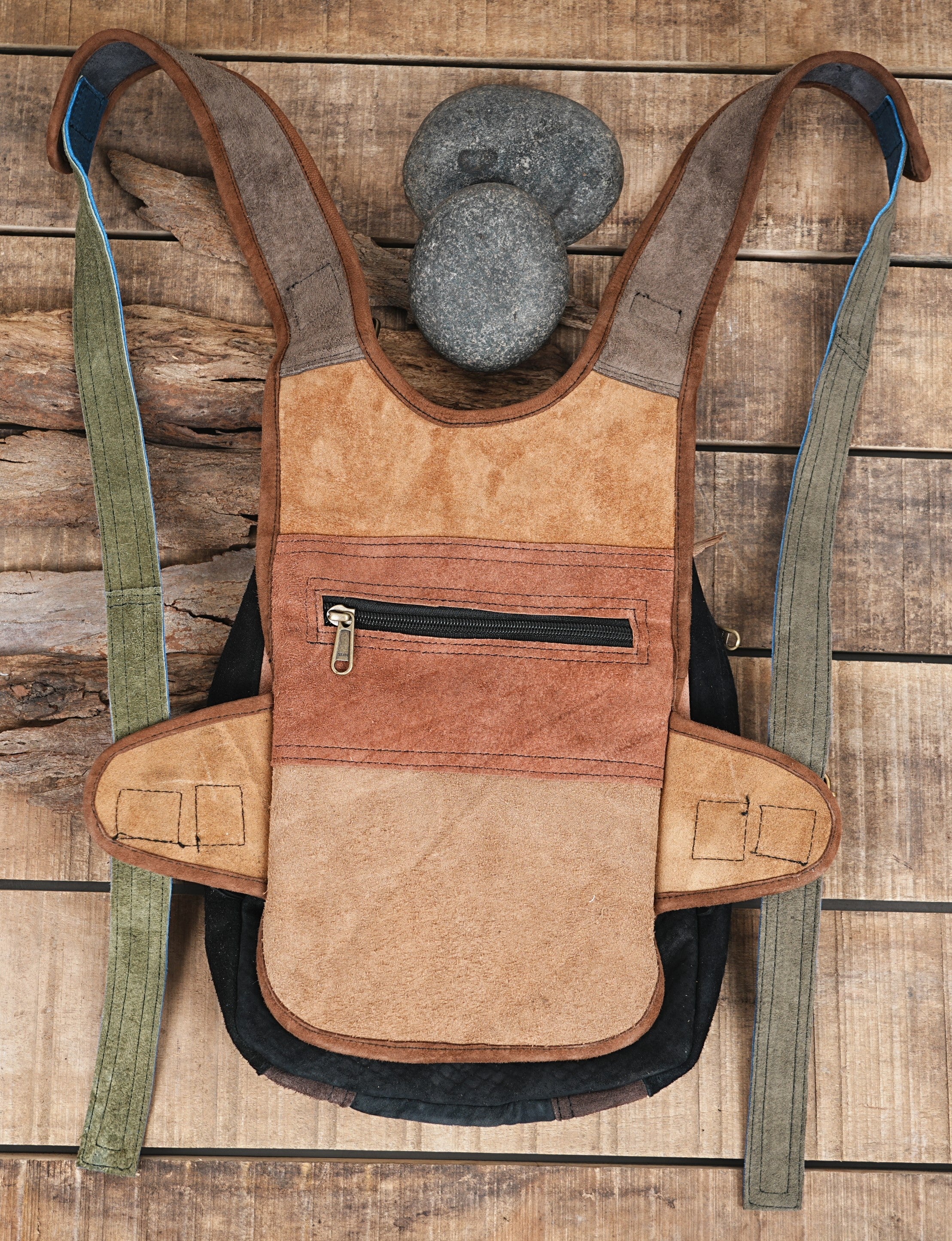 Handcrafted Leather Ninja Bag for Travelers, Students & Professionals"