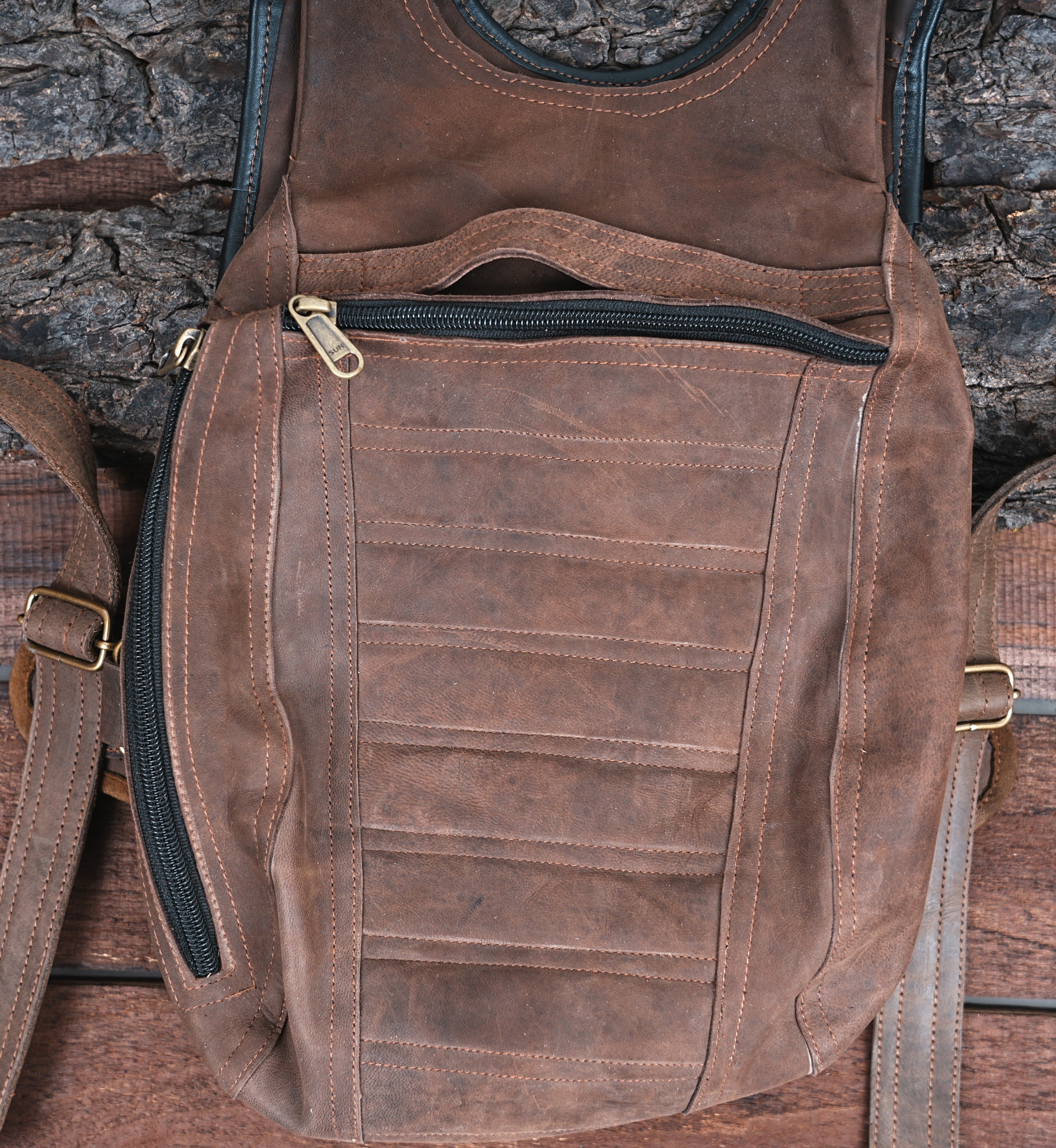 Custom Leather Ninja Bag: Travel, Office, College & School Ready