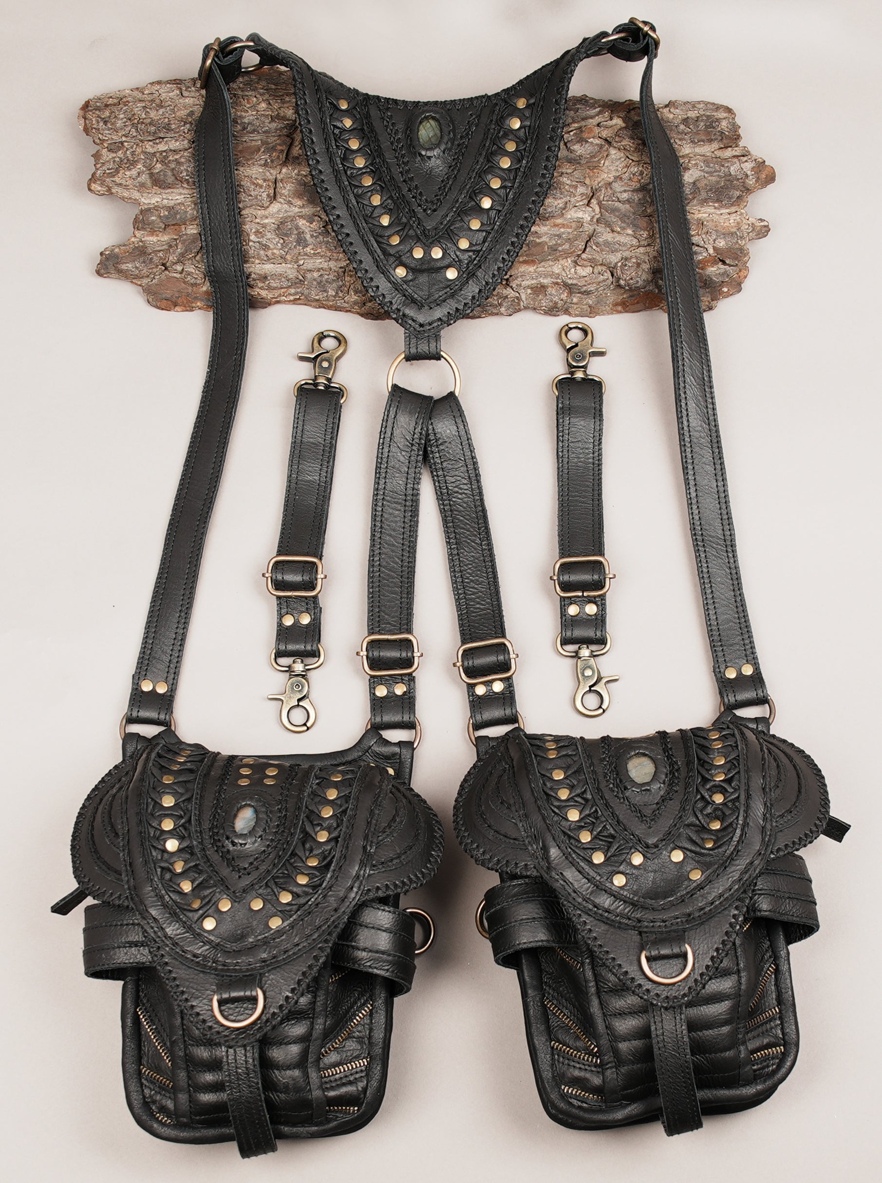 Genuine leather holster bag || holster bag || travel bag || shoulder bag || Adjustable straps || Utility Holster || Burning Man holster ||
