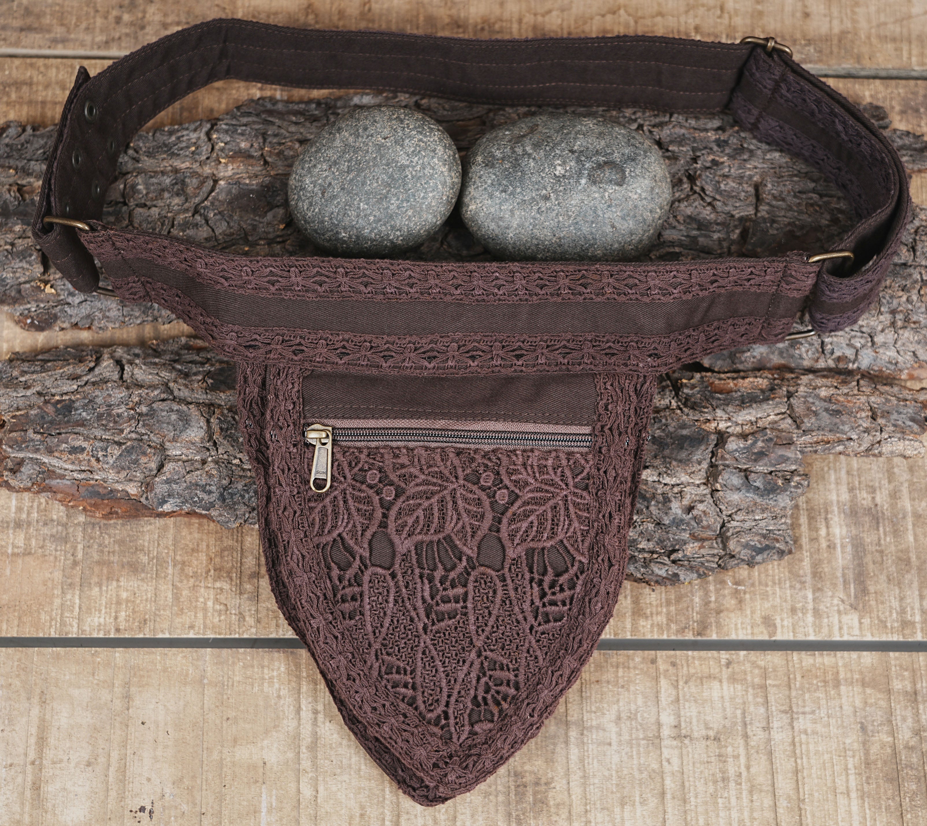 BROWN COTTON WAIST BAG || FOR WOMEN & MEN FOR TRAVELLING || HANDMADE ||