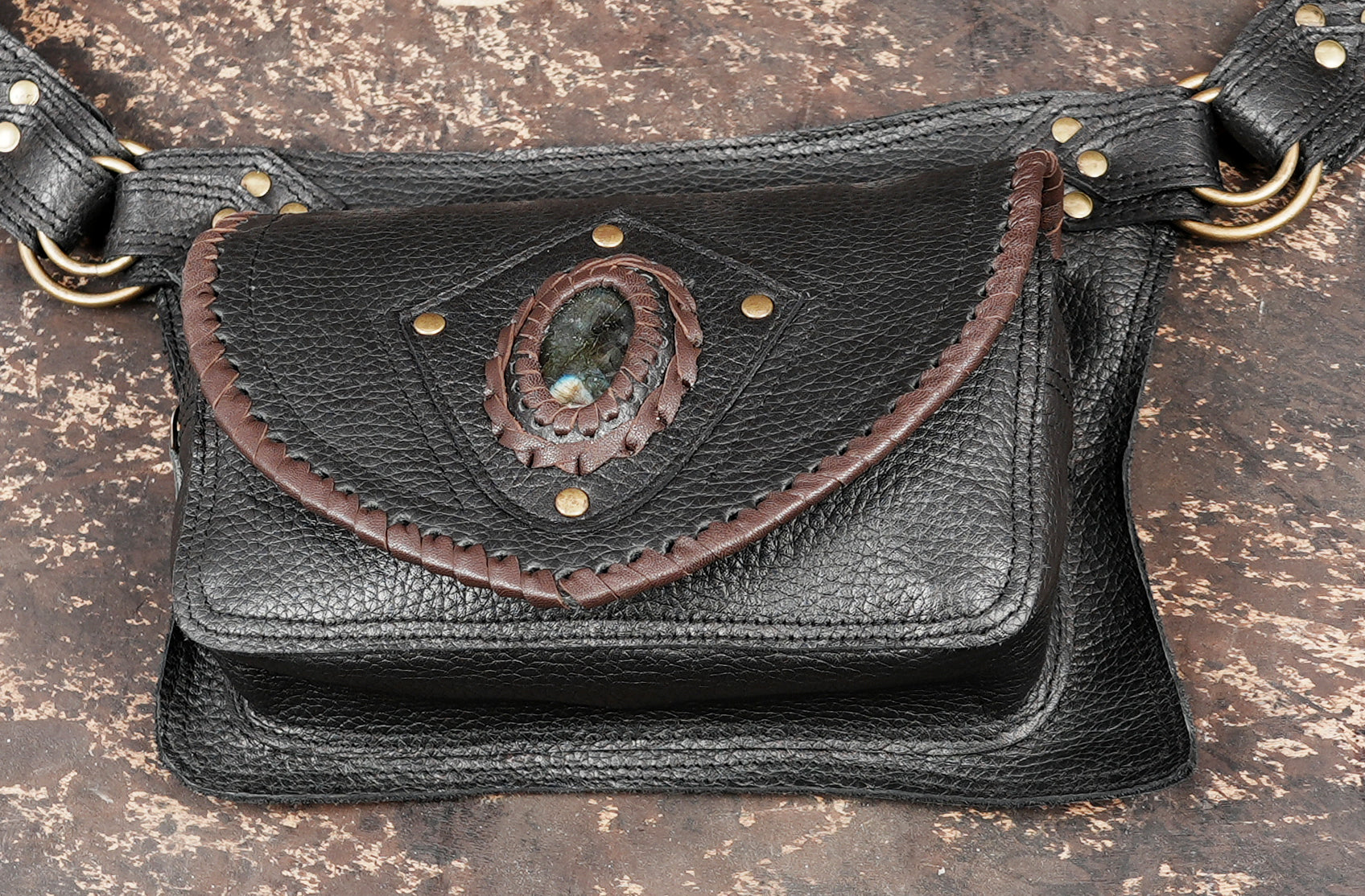 Genuine leather utility belt pouch for men and women