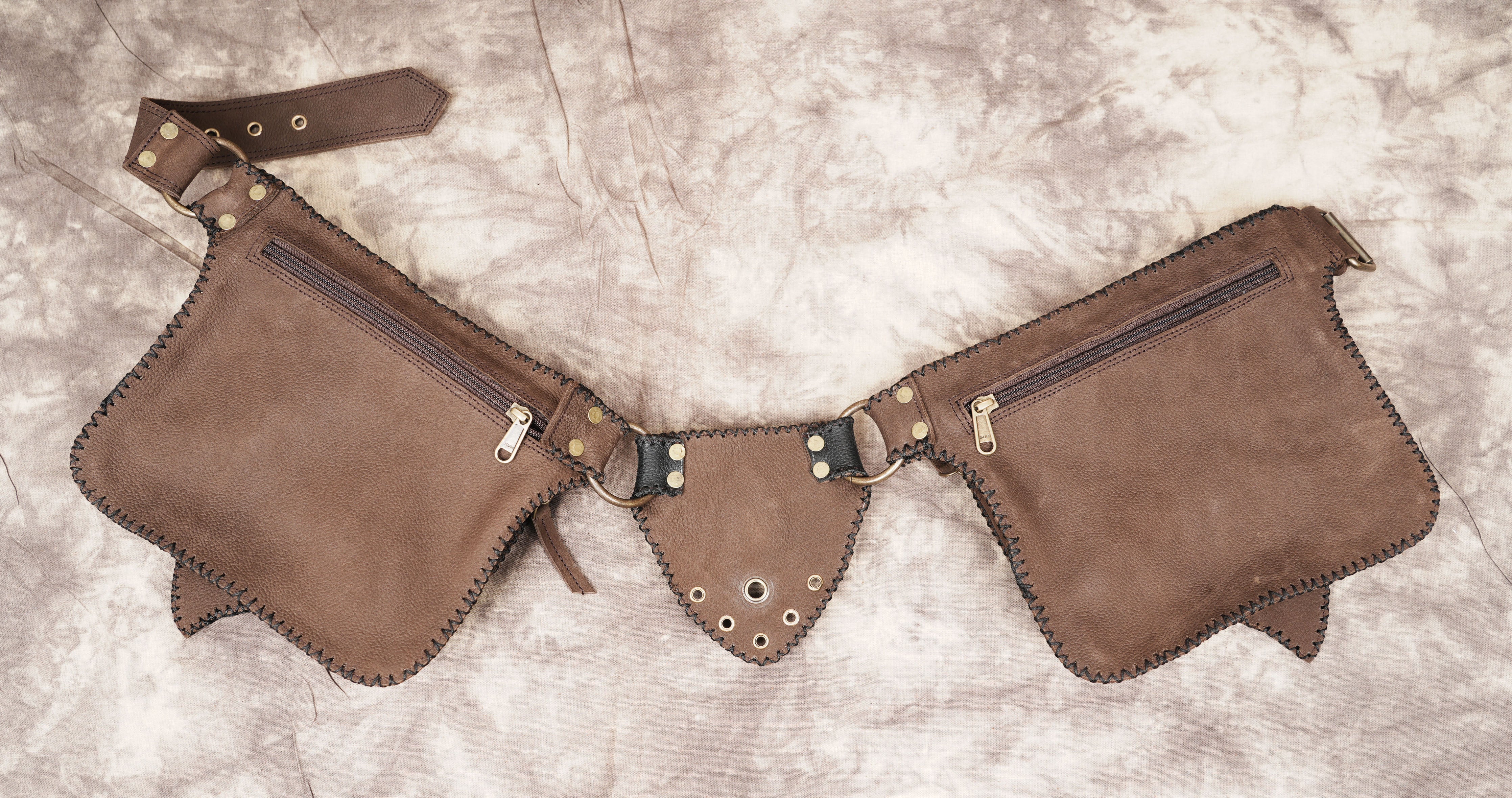 LEATHER HIP BAG || FESTIVAL FANNY BAG || LEATHER Belt WITH GEMSTONE || TRAVEL BELT || ADJUSTABLE BELT | LEATHER HIP BELT BAG