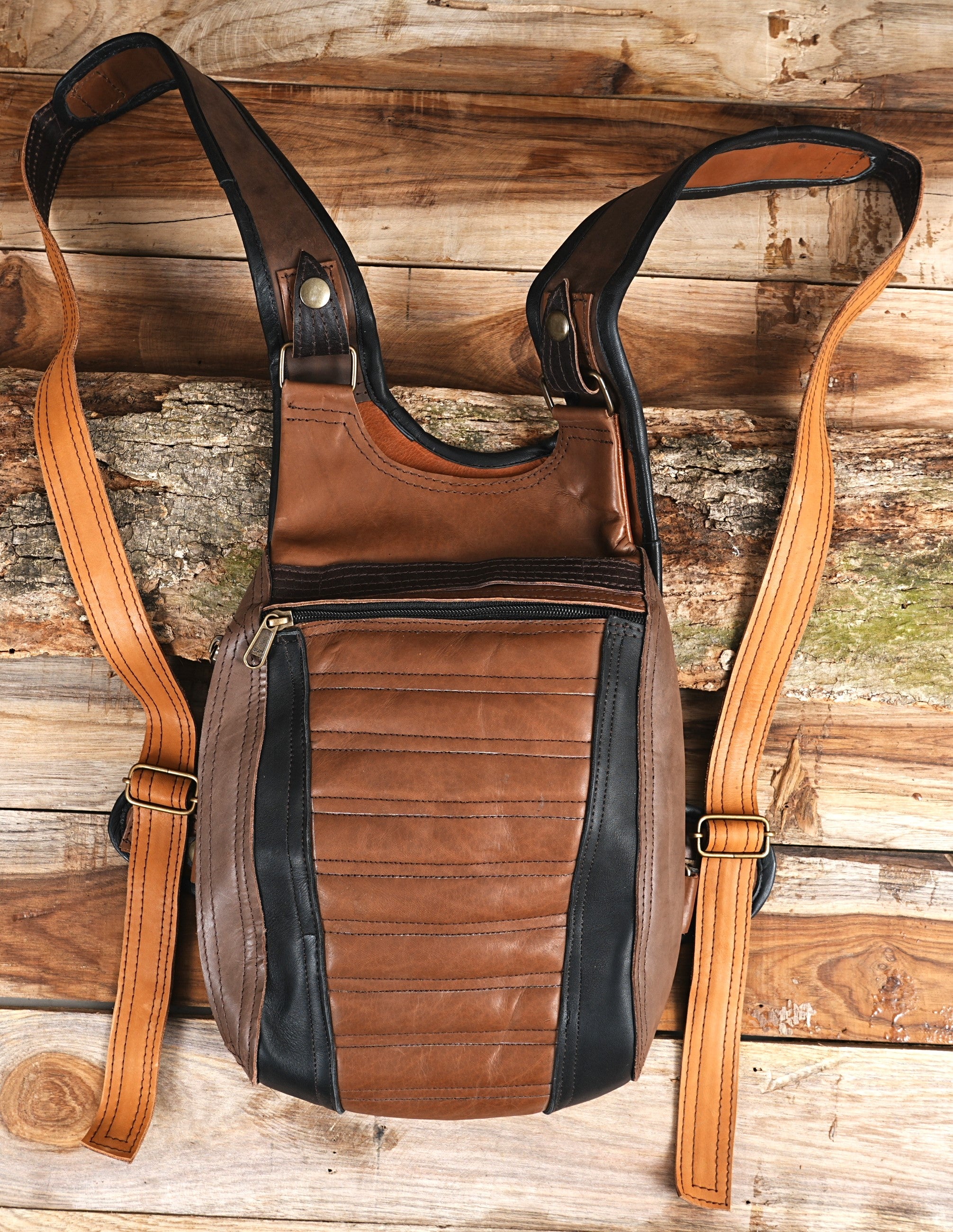 Functional Leather Ninja Bag: Travel, Office, College & School Essentials