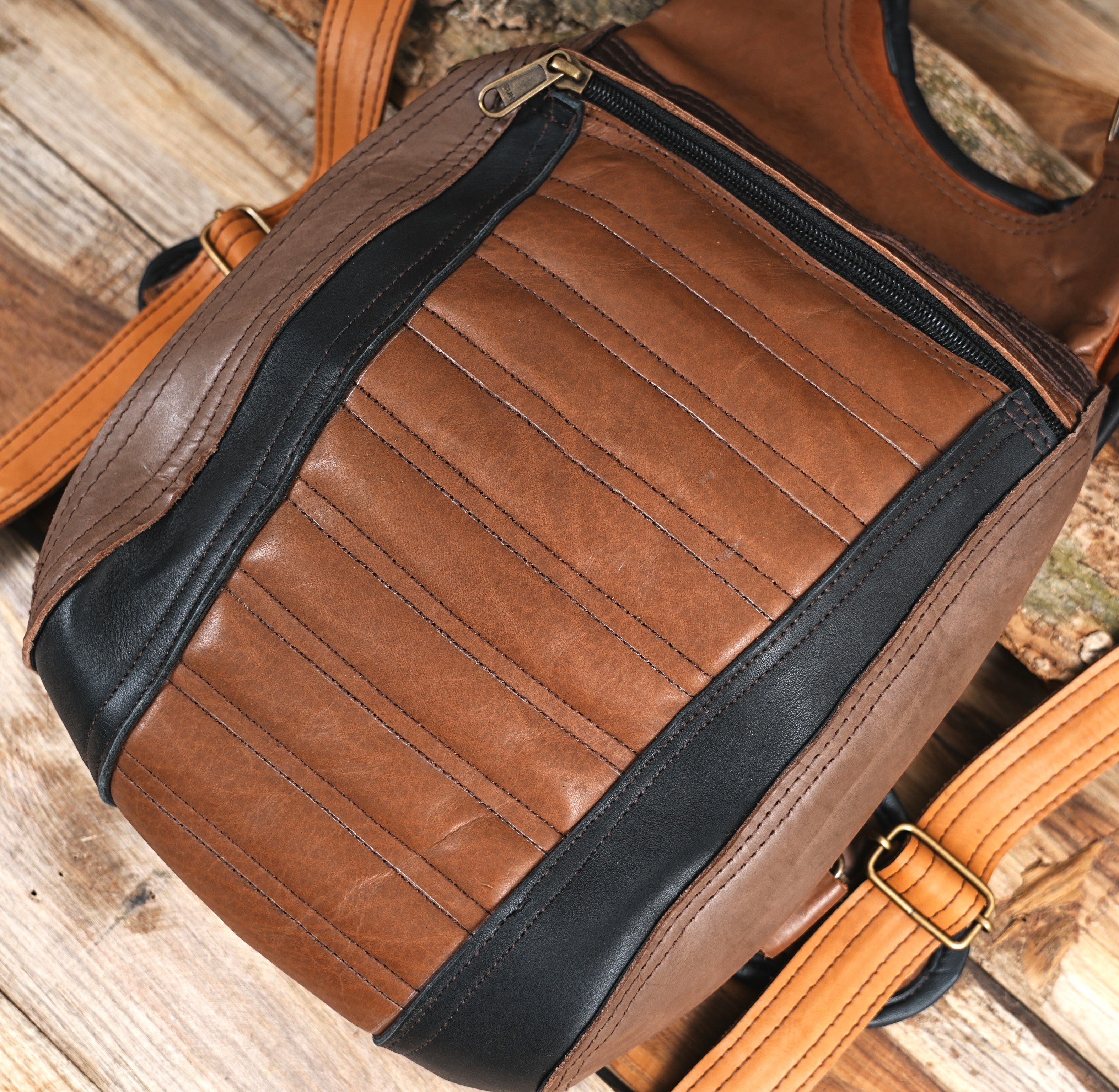 Functional Leather Ninja Bag: Travel, Office, College & School Essentials