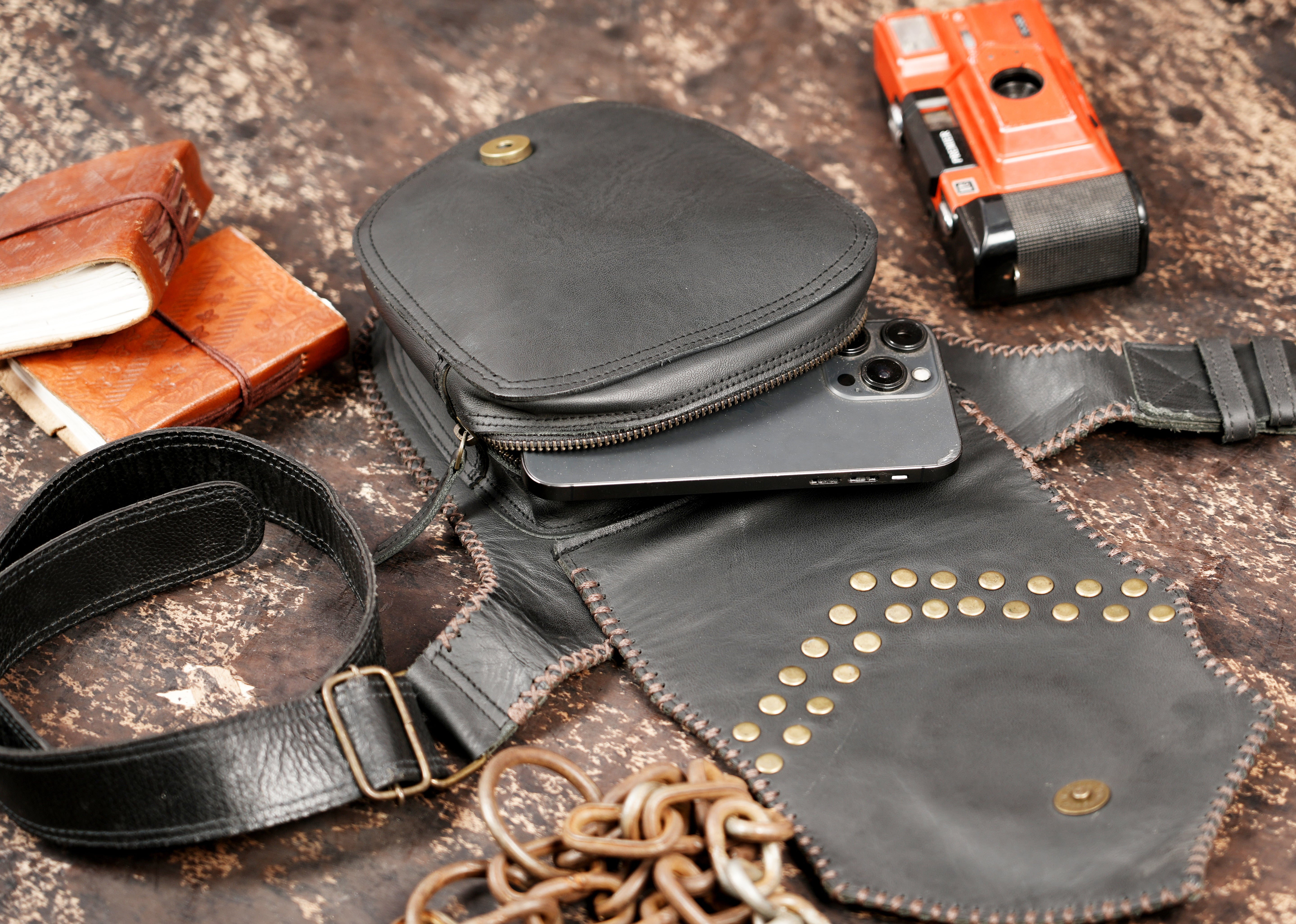 Handcrafted Leather Waist Belt with Stone Centerpiece || Boho Festival Leather Waist Belt with Braided Detailing || Tribal Style Leather Waist Belt (LT/AB/WB/6173)